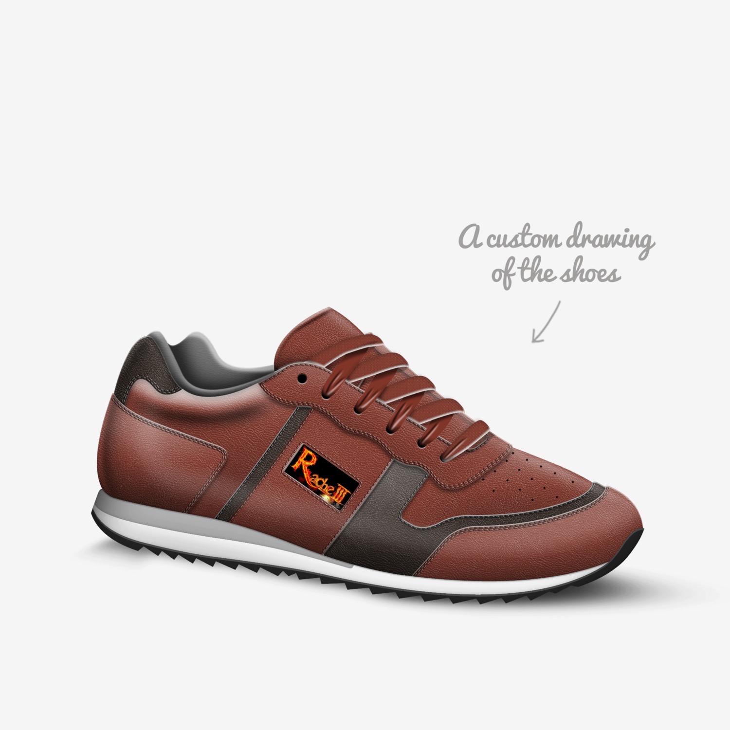 TRIPPLE_Chic custom made in Italy shoes by Rachel Ekinde | Sketch view