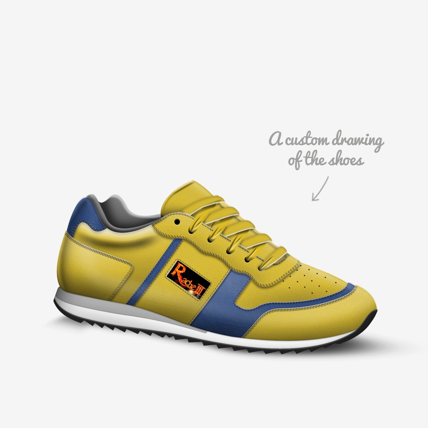 TRIPPLE_Chic custom made in Italy shoes by Rachel Ekinde | Sketch view