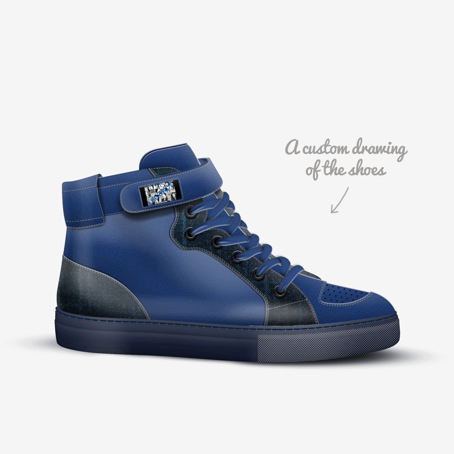 HUSSLEZ custom made in Italy shoes by Juju & Najm Toomey | Sketch view