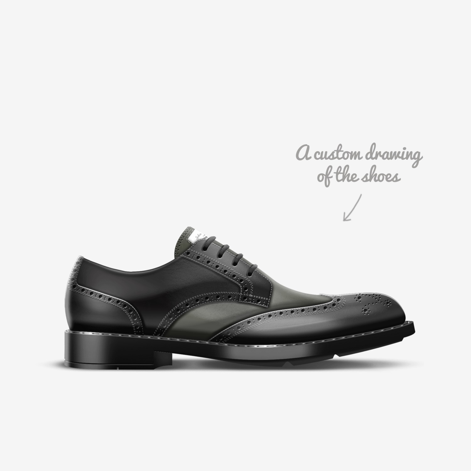 John Carlo custom made in Italy shoes by John Cicornio | Sketch view