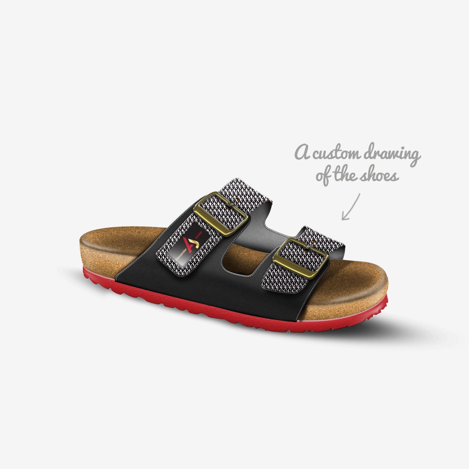 Alexander Junior custom made in Italy shoes by Alexander Woode | Sketch view