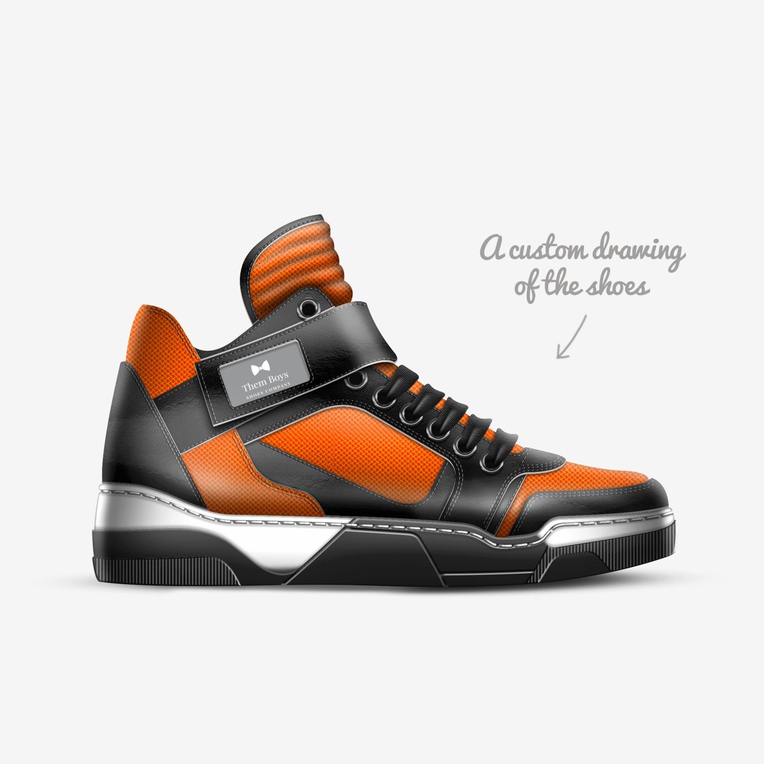 Them Boys custom made in Italy shoes by Mildred Lewis | Sketch view