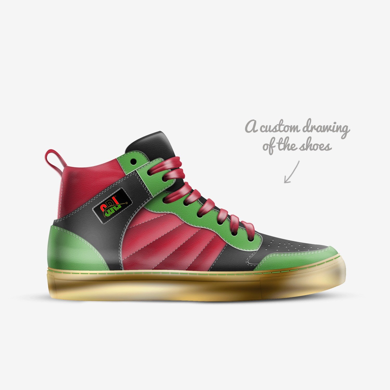 Ghet2 Rock Intl  custom made in Italy shoes by Orlando Penny | Sketch view