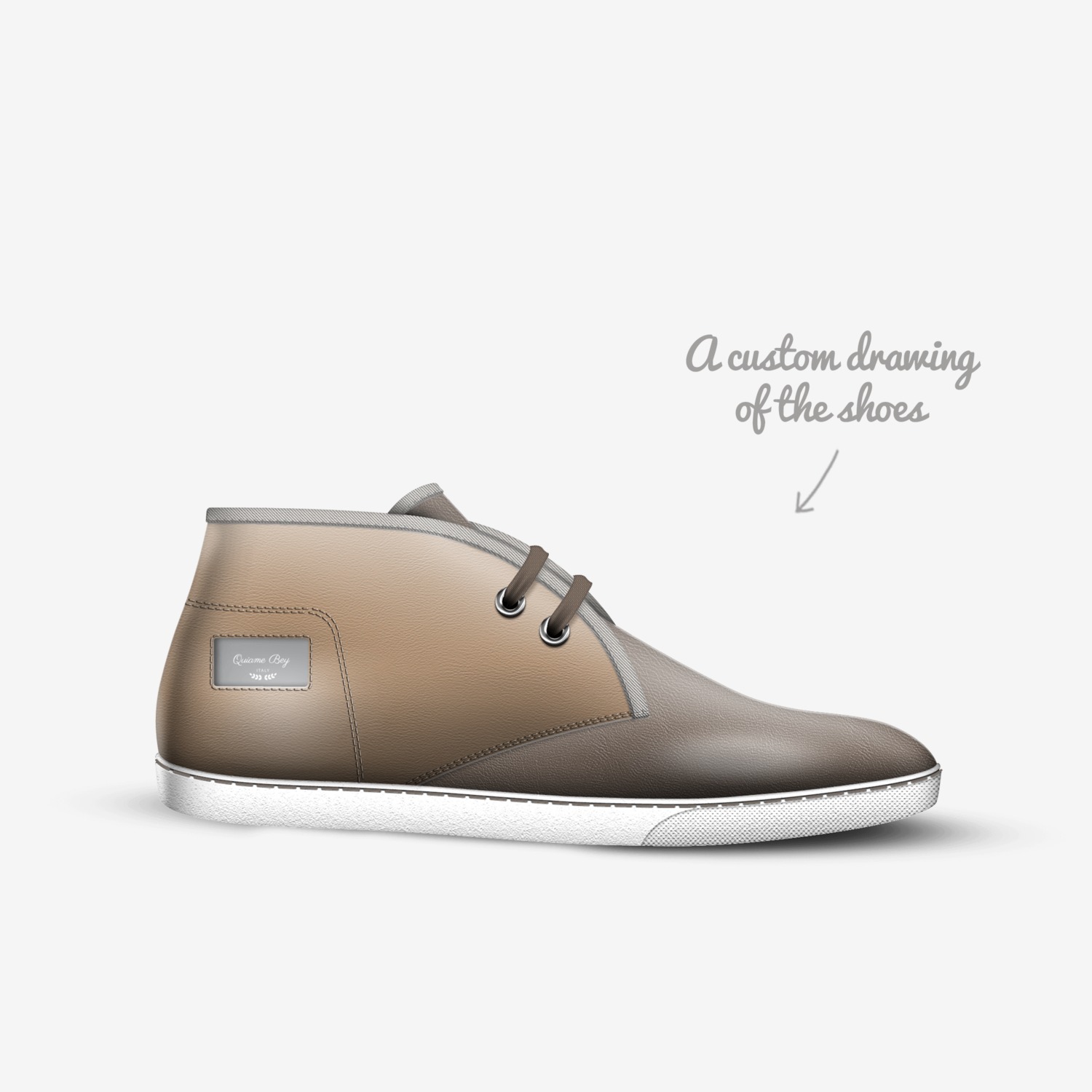 Quiame Bey  custom made in Italy shoes by Quiame Bey | Sketch view