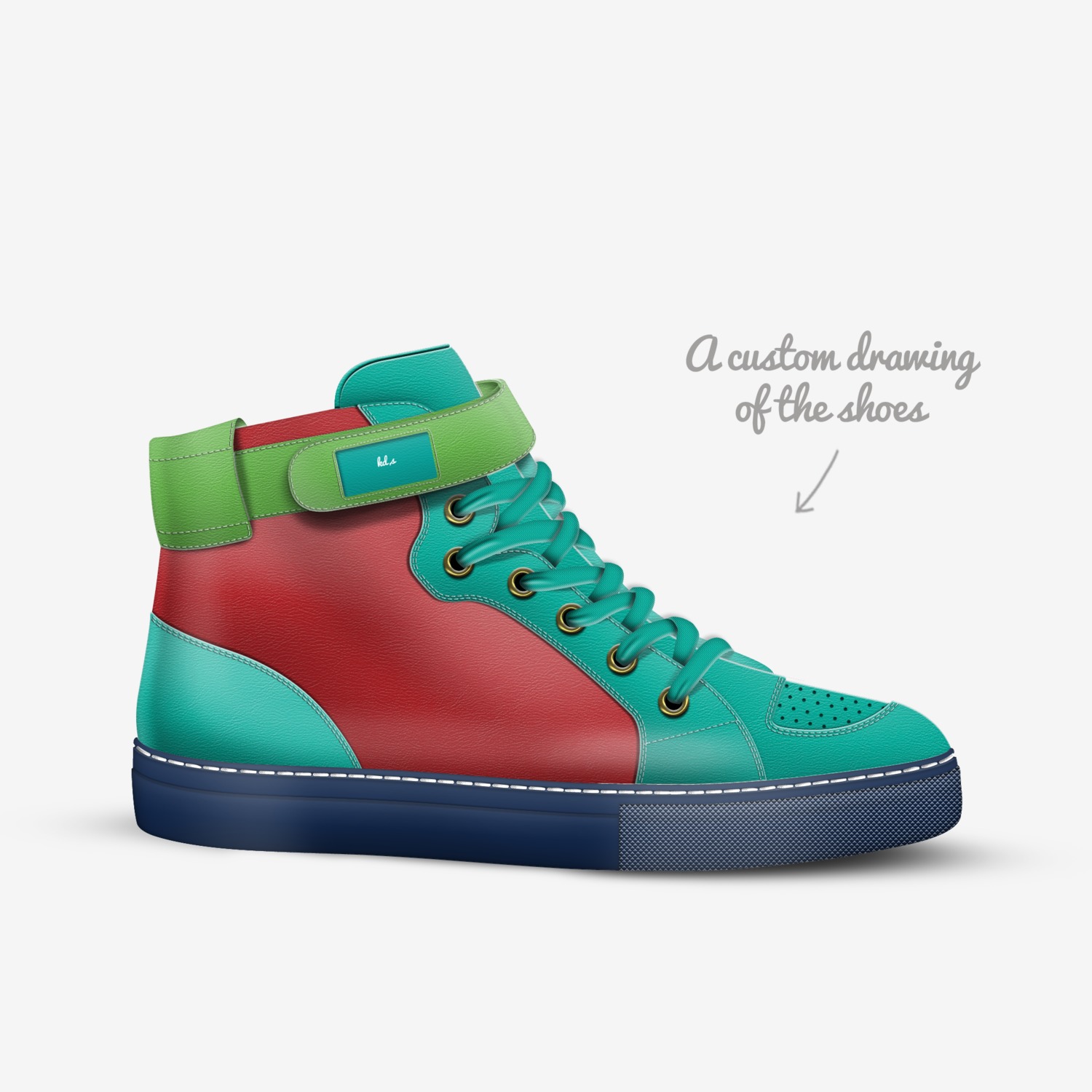 kd,s custom made in Italy shoes by Regohn Johnson | Sketch view