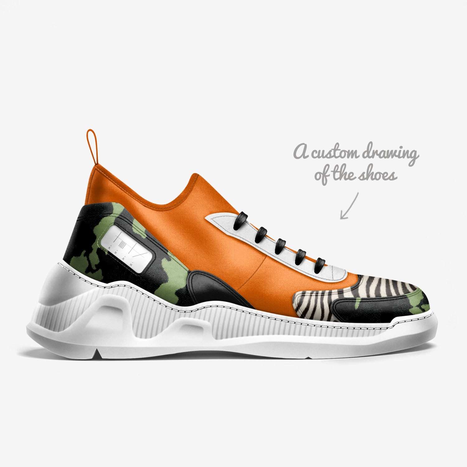 ANAM STUDIOS  custom made in Italy shoes by Louise Buckley | Sketch view