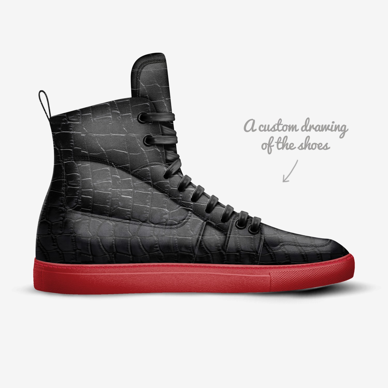 Juice Skywalker 1 custom made in Italy shoes by Beverly Wills | Sketch view