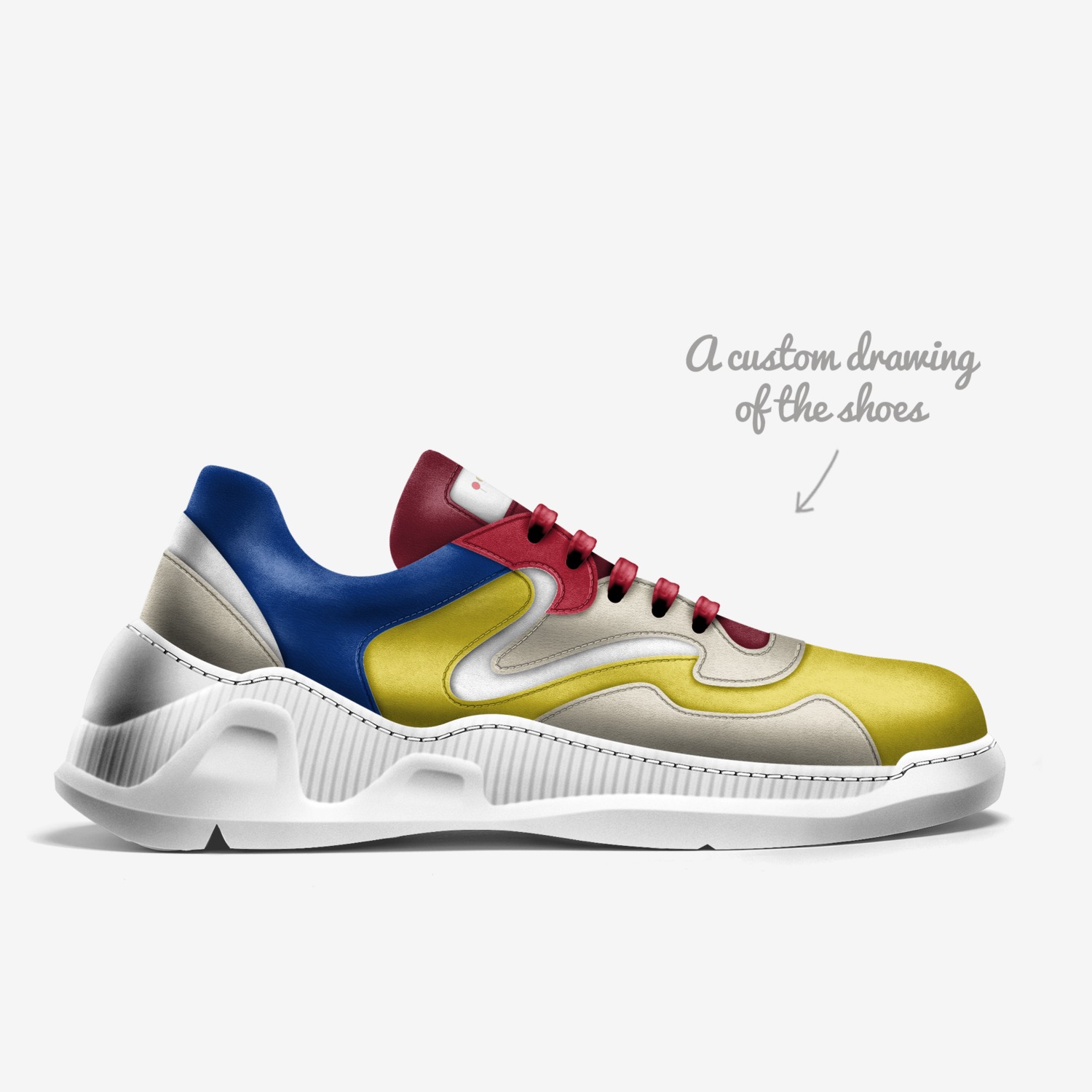 Nam Nam custom made in Italy shoes by Luzuko Swartbooi | Sketch view