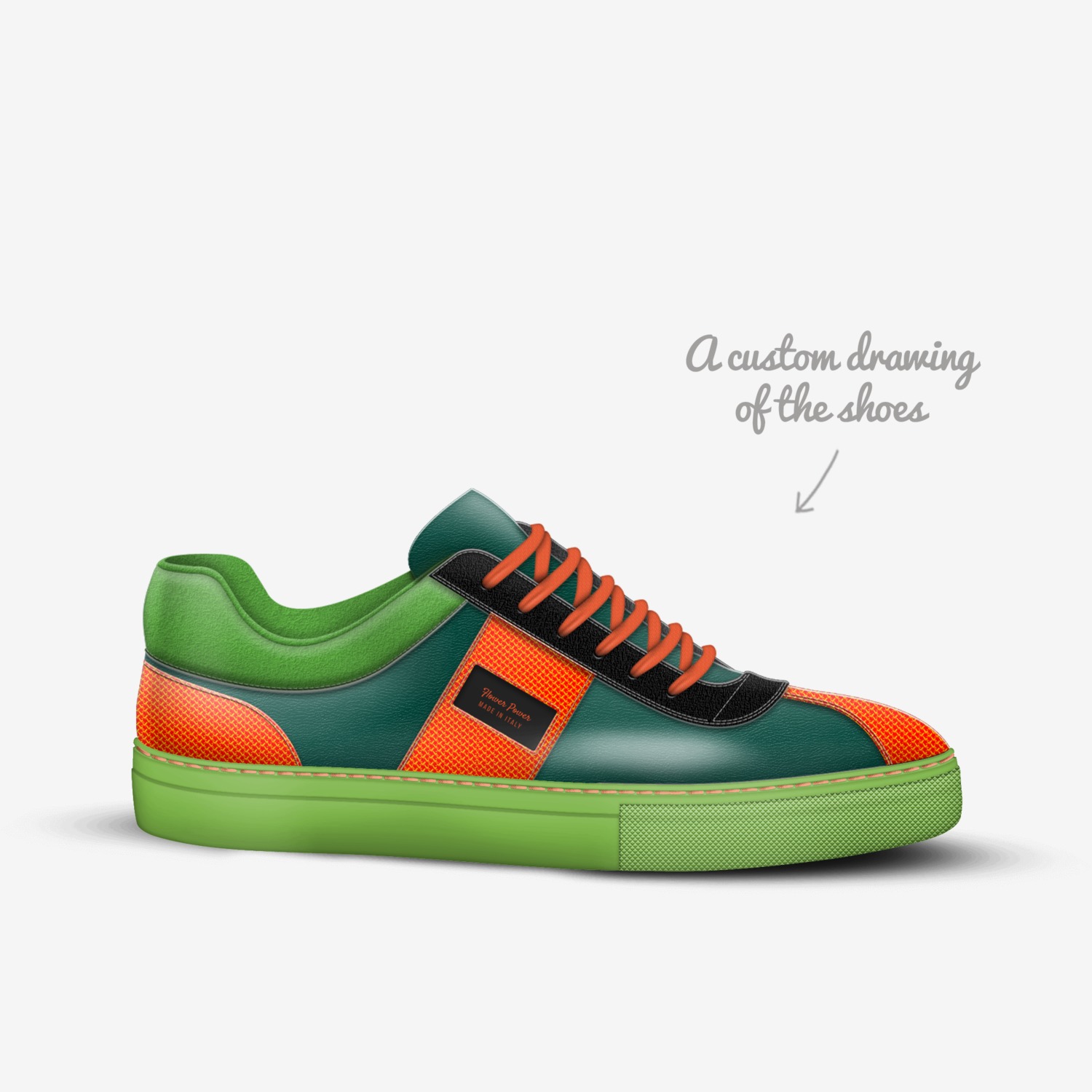AGEE custom made in Italy shoes by Rommel Agee | Sketch view