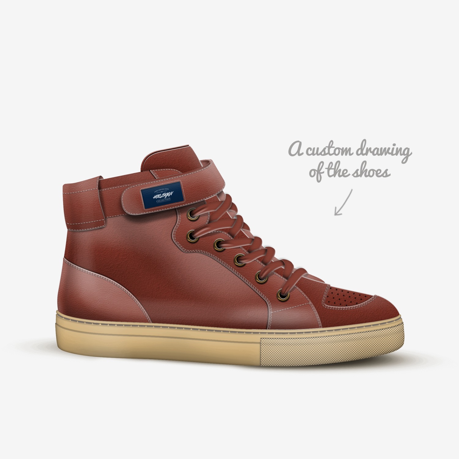 HOOLIGAN custom made in Italy shoes by Andrew Mcbride | Sketch view