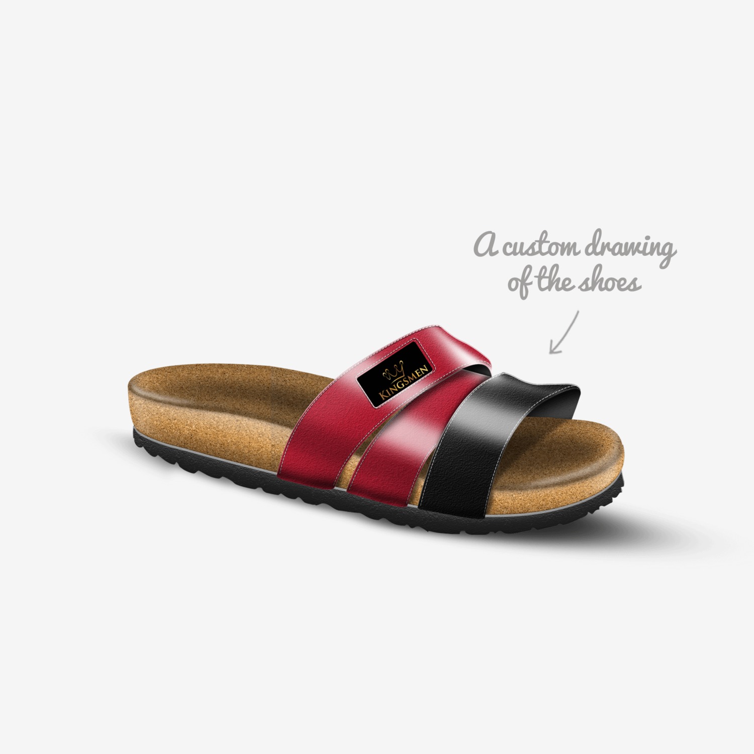 Kingsman custom made in Italy shoes by Farouq Alhindi | Sketch view