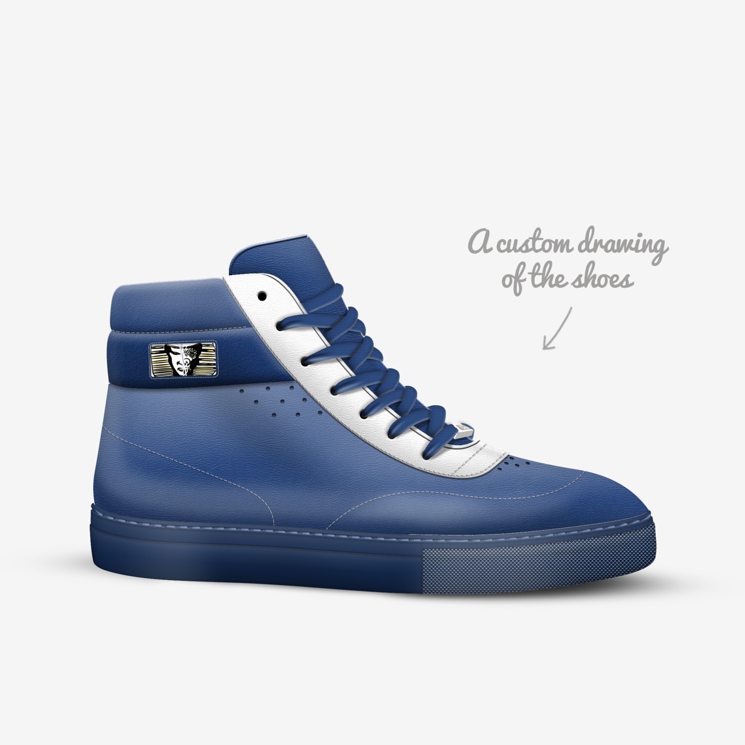 Gknight custom made in Italy shoes by Jamahrae Henderson | Sketch view