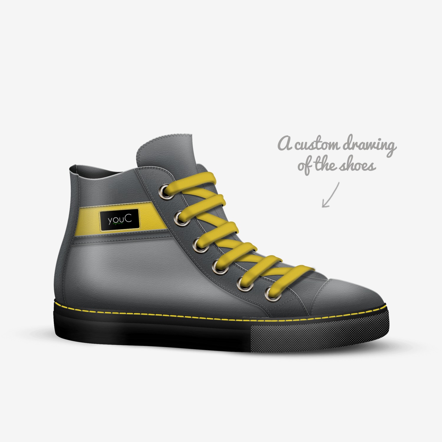 youC custom made in Italy shoes by Adem Çevik | Sketch view