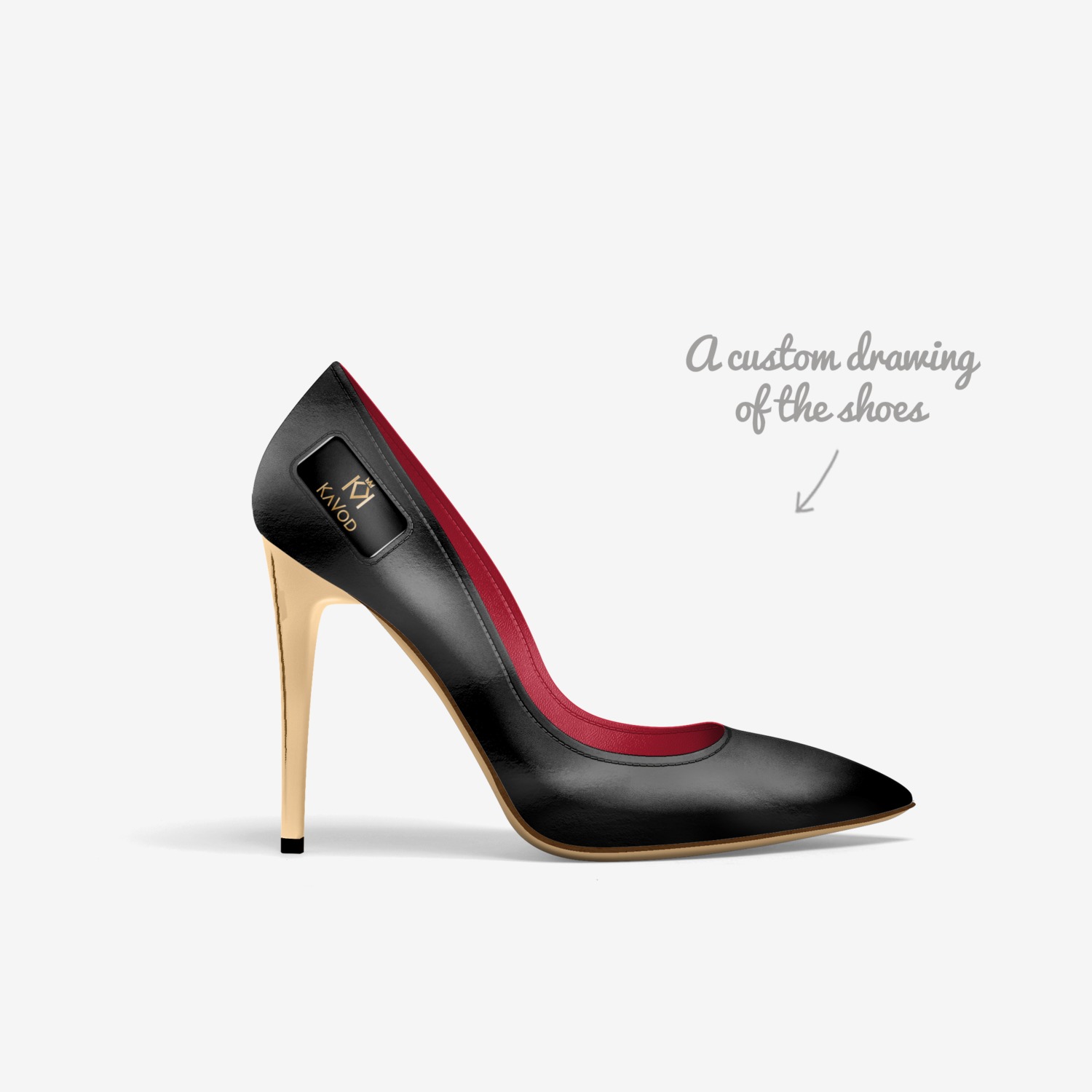 KaVod Collection  custom made in Italy shoes by Naim Collins | Sketch view