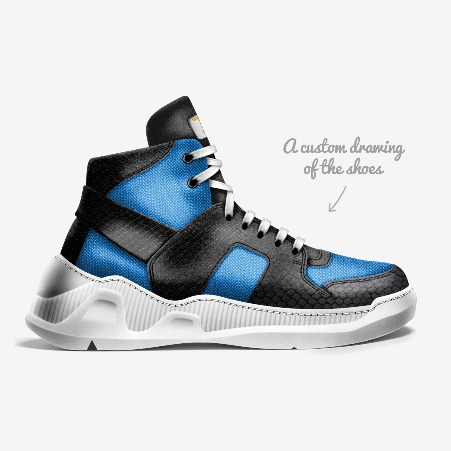 EREBUS custom made in Italy shoes by Lamont Sanders | Sketch view