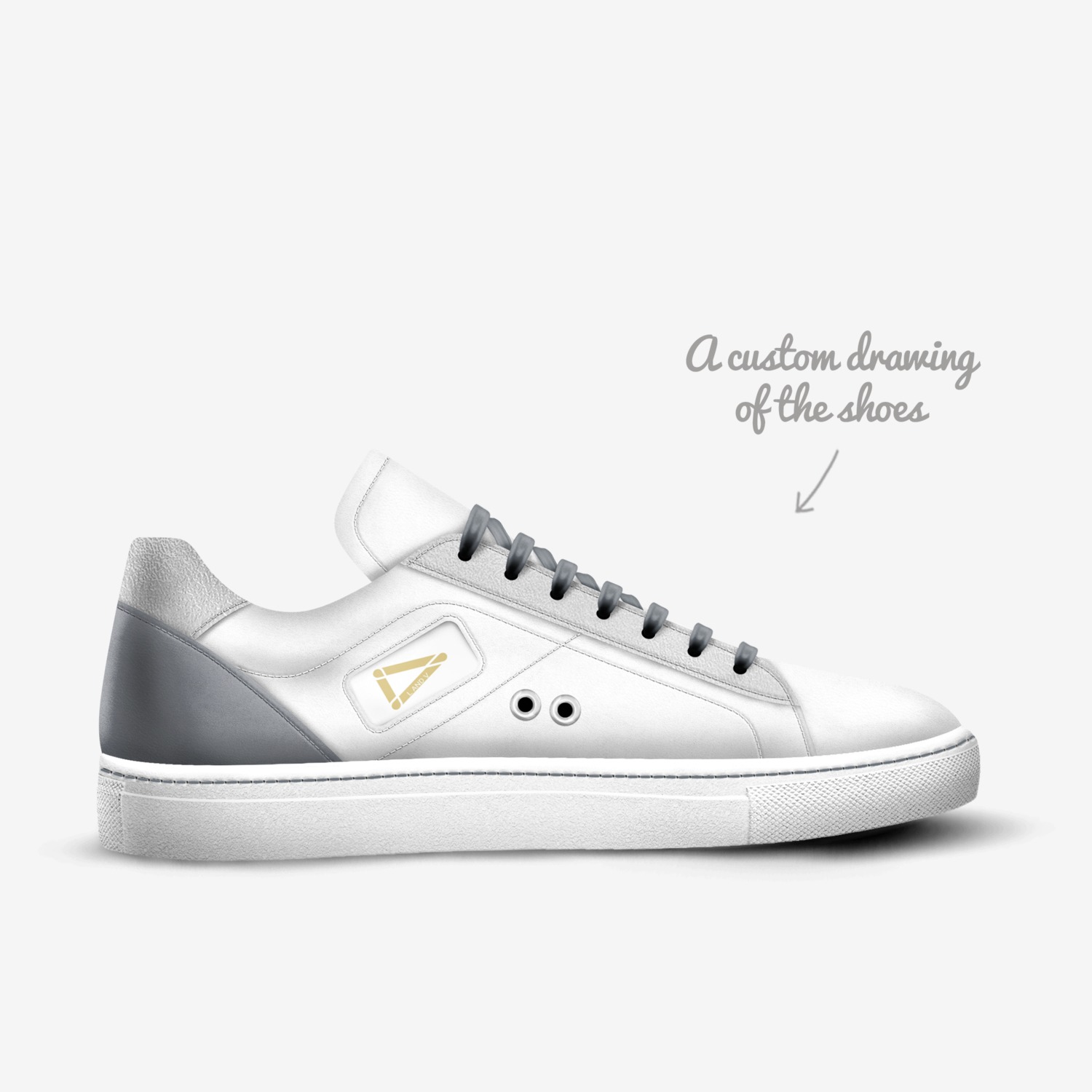LUIS and VINS custom made in Italy shoes by Cacace | Sketch view