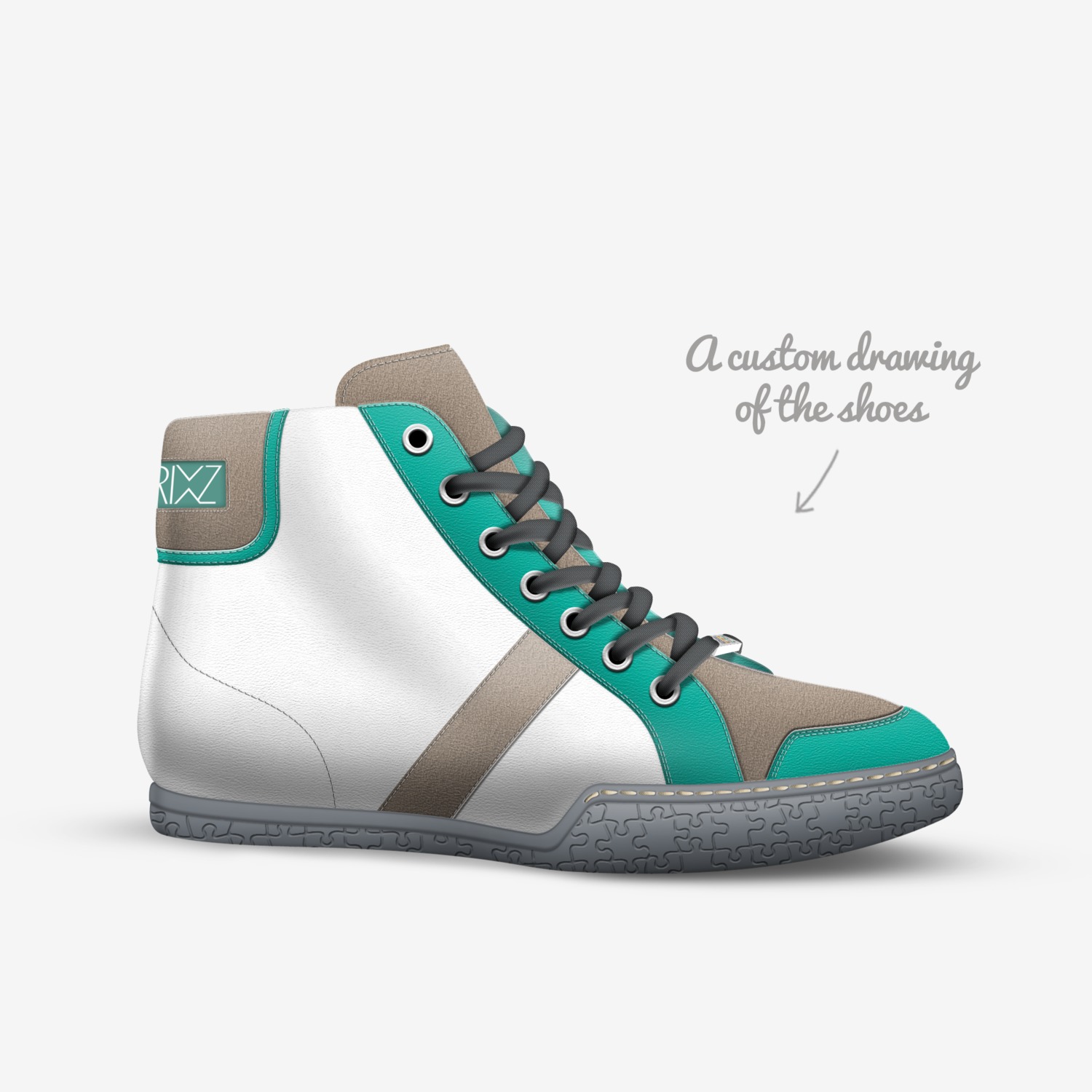 RIXZ custom made in Italy shoes by Riska Nurulzein | Sketch view