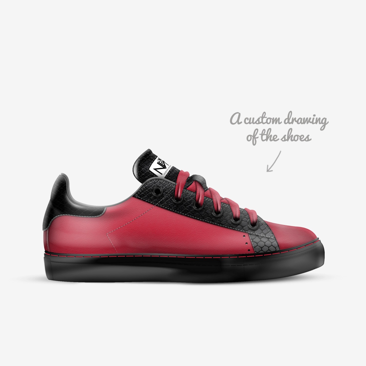 NORTH WEST CORNER custom made in Italy shoes by Ansar Muhammad | Sketch view