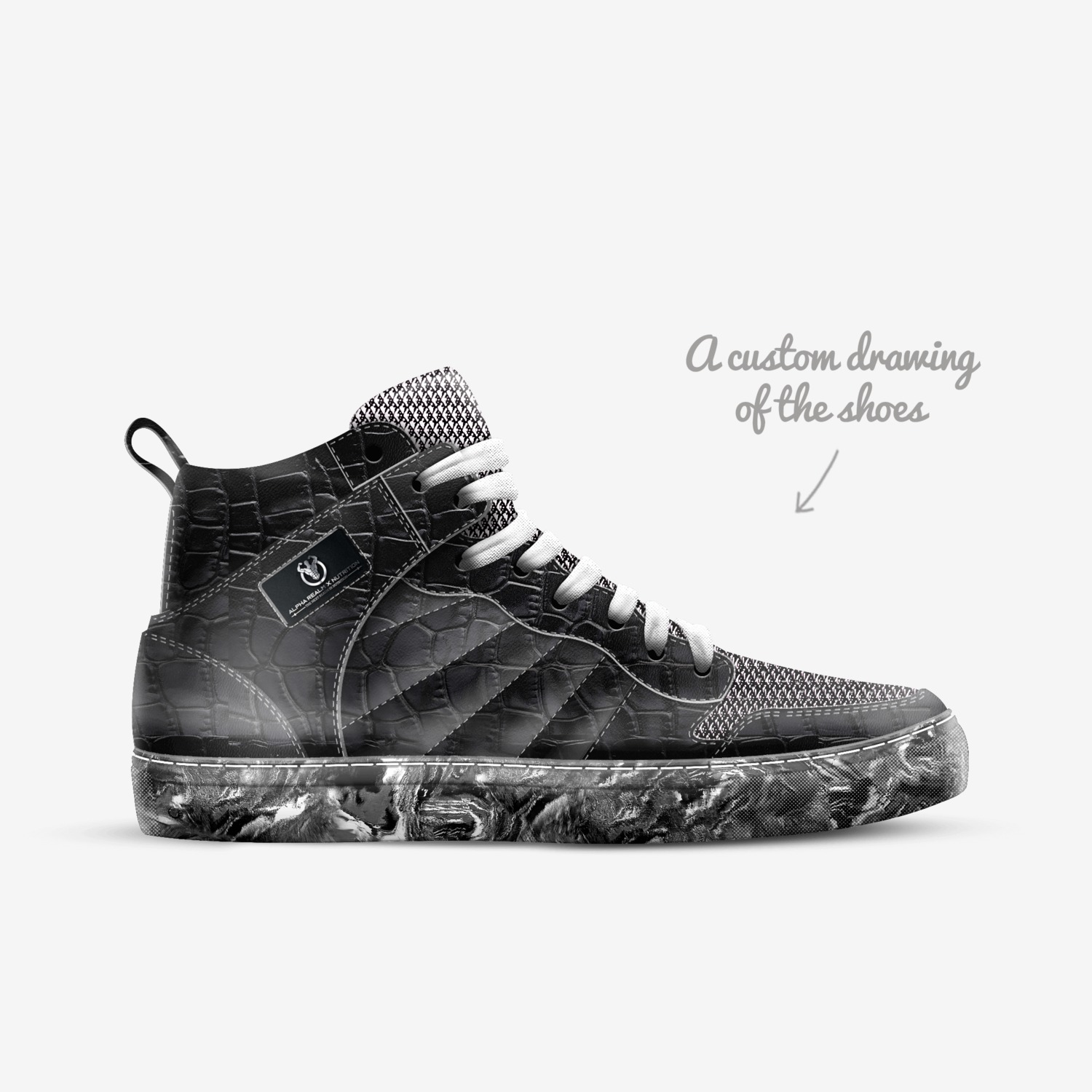 AReX: 80's Baby1.0 custom made in Italy shoes by Ëűženphõric Êlíxïř | Sketch view