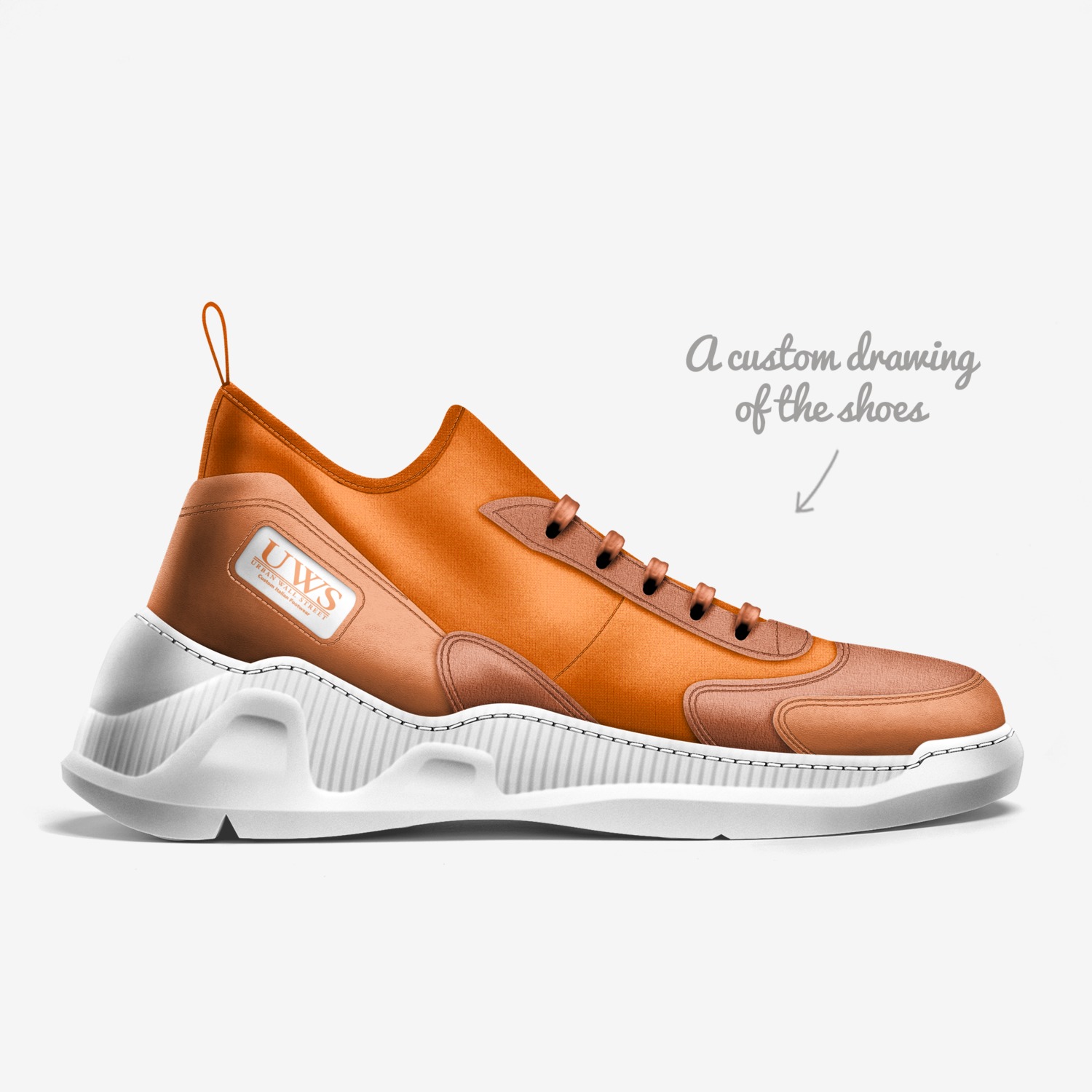 Stacks custom made in Italy shoes by Urbanwallstreet Earl | Sketch view