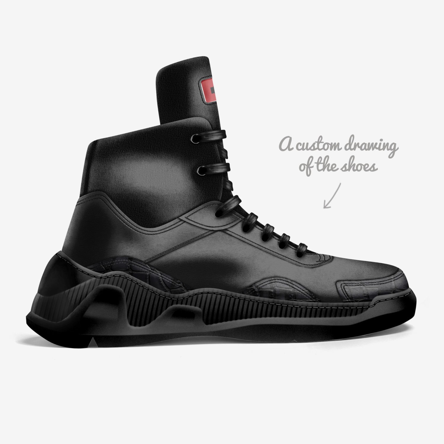 Clutter's custom made in Italy shoes by Emmanuel Cloutterbuck | Sketch view