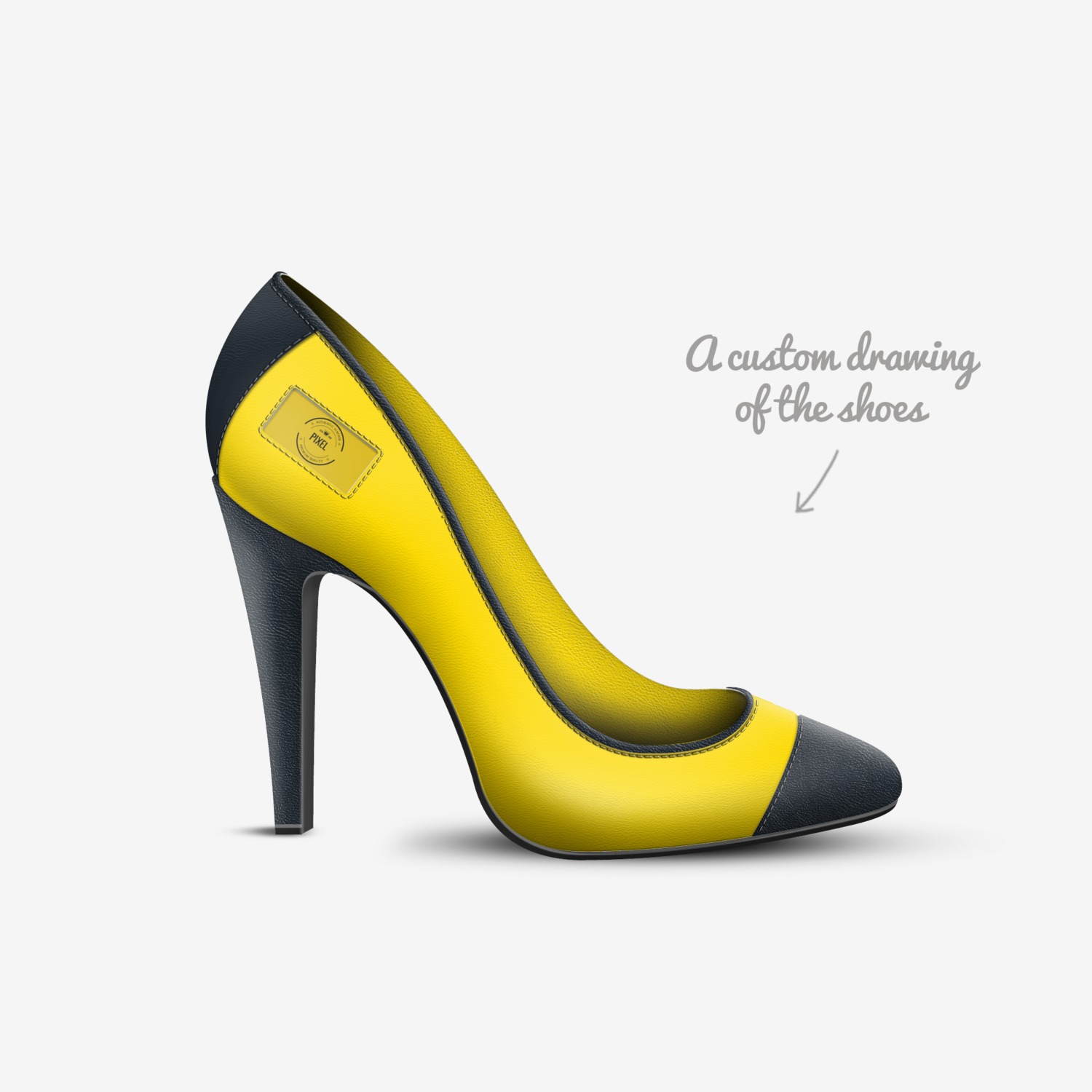 Pixel  custom made in Italy shoes by Isabella Harrison | Sketch view