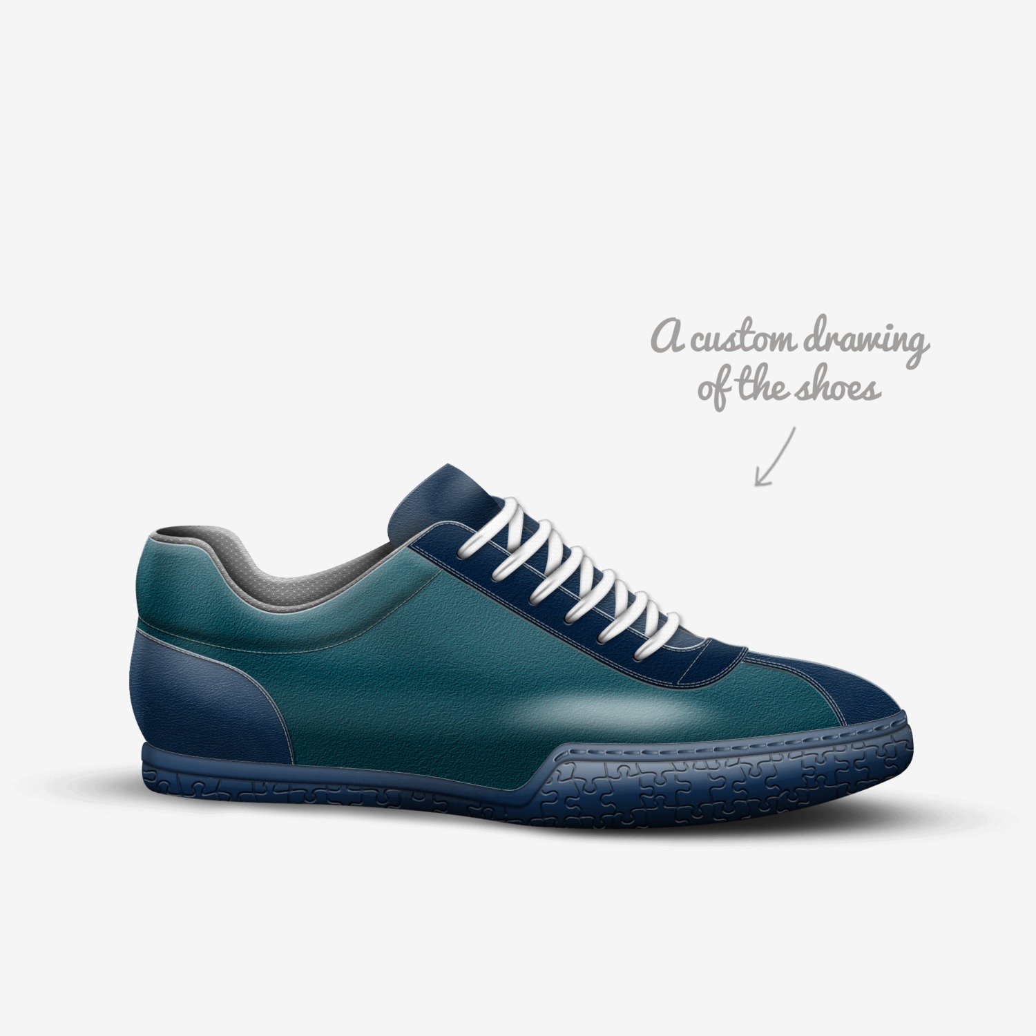 Evolved custom made in Italy shoes by John Hansen | Sketch view