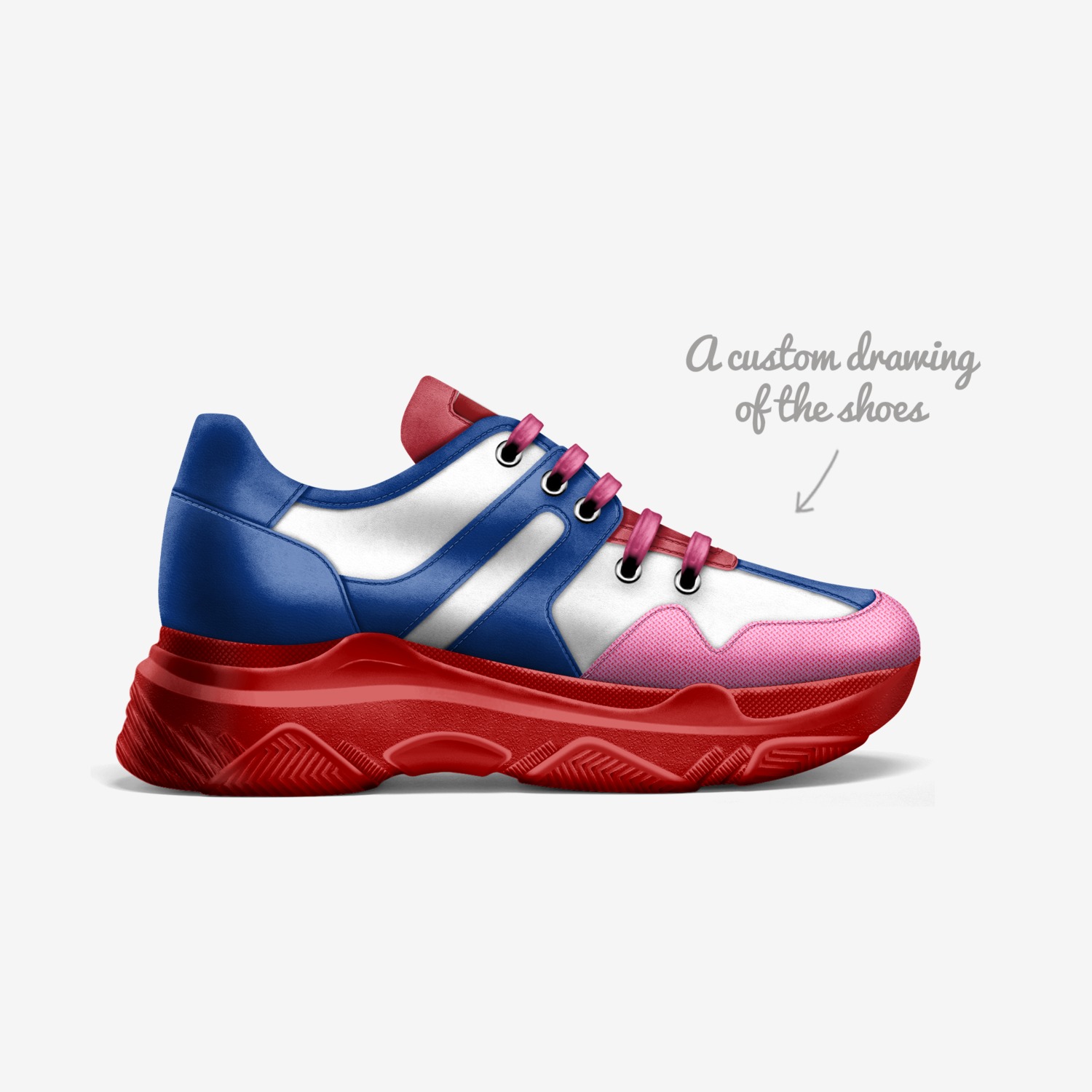 Loud custom made in Italy shoes by Andre Patterson | Sketch view