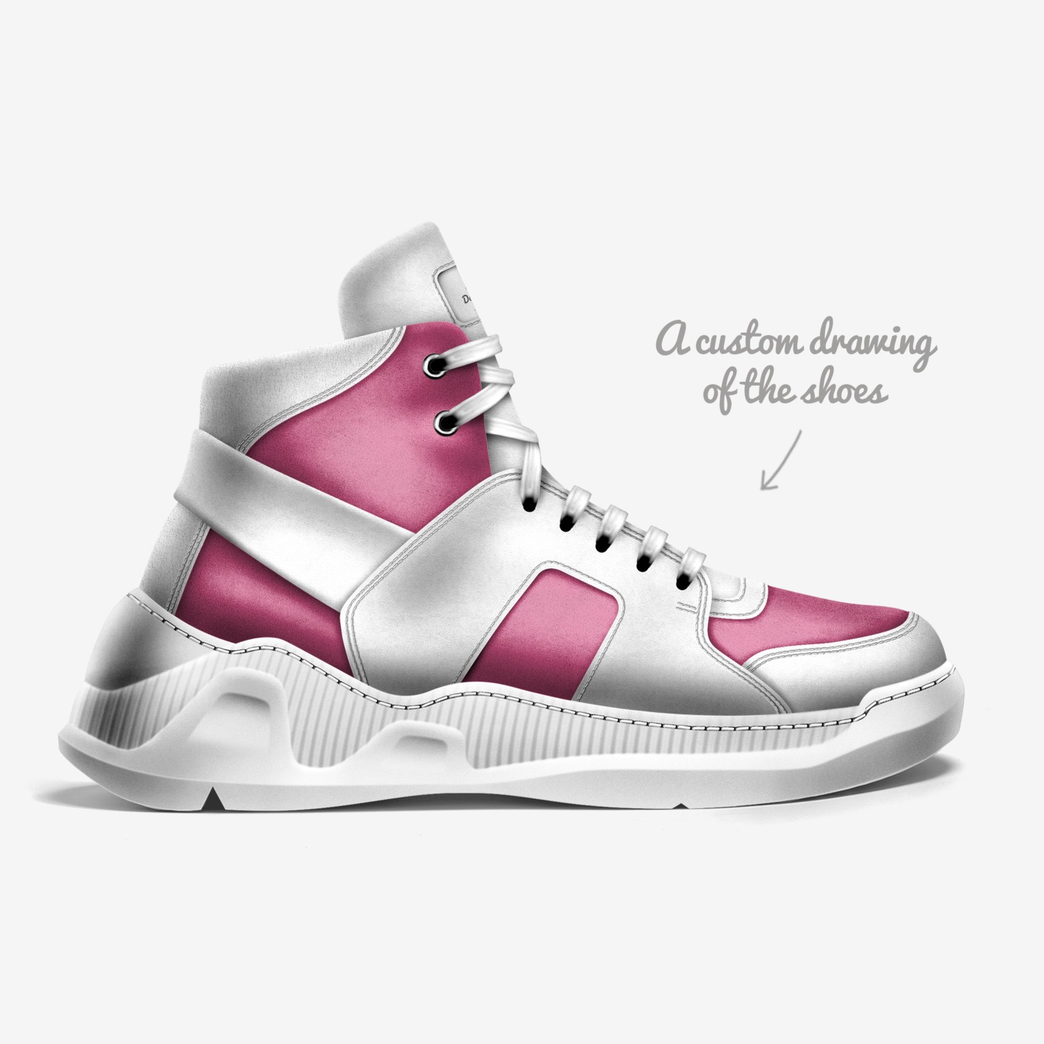 Double A`§ 26 custom made in Italy shoes by Danelle Blake | Sketch view