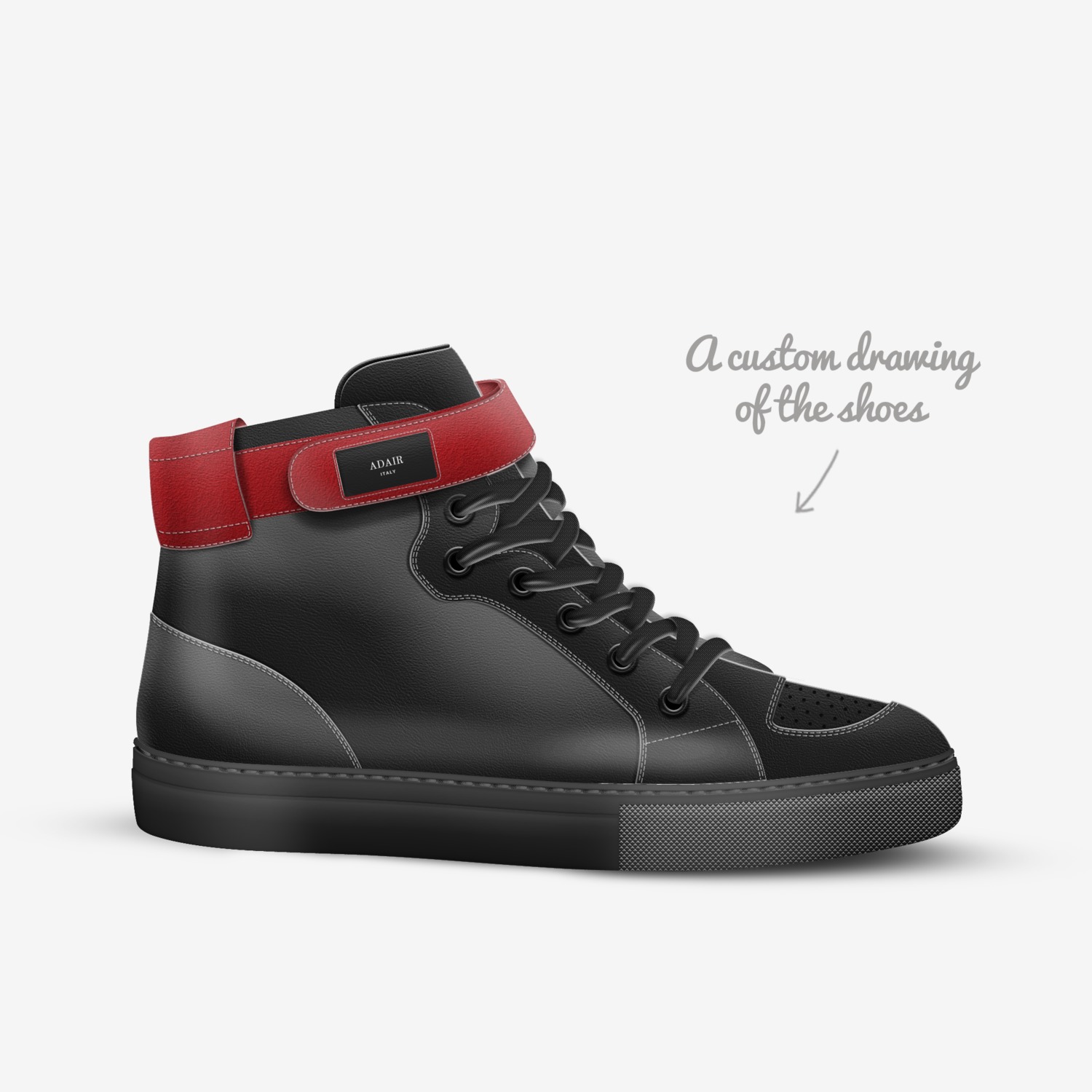SBB custom made in Italy shoes by Darien Adair | Sketch view