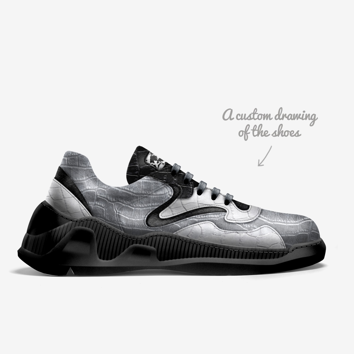Traders Reality custom made in Italy shoes by Constantino Pistou | Sketch view