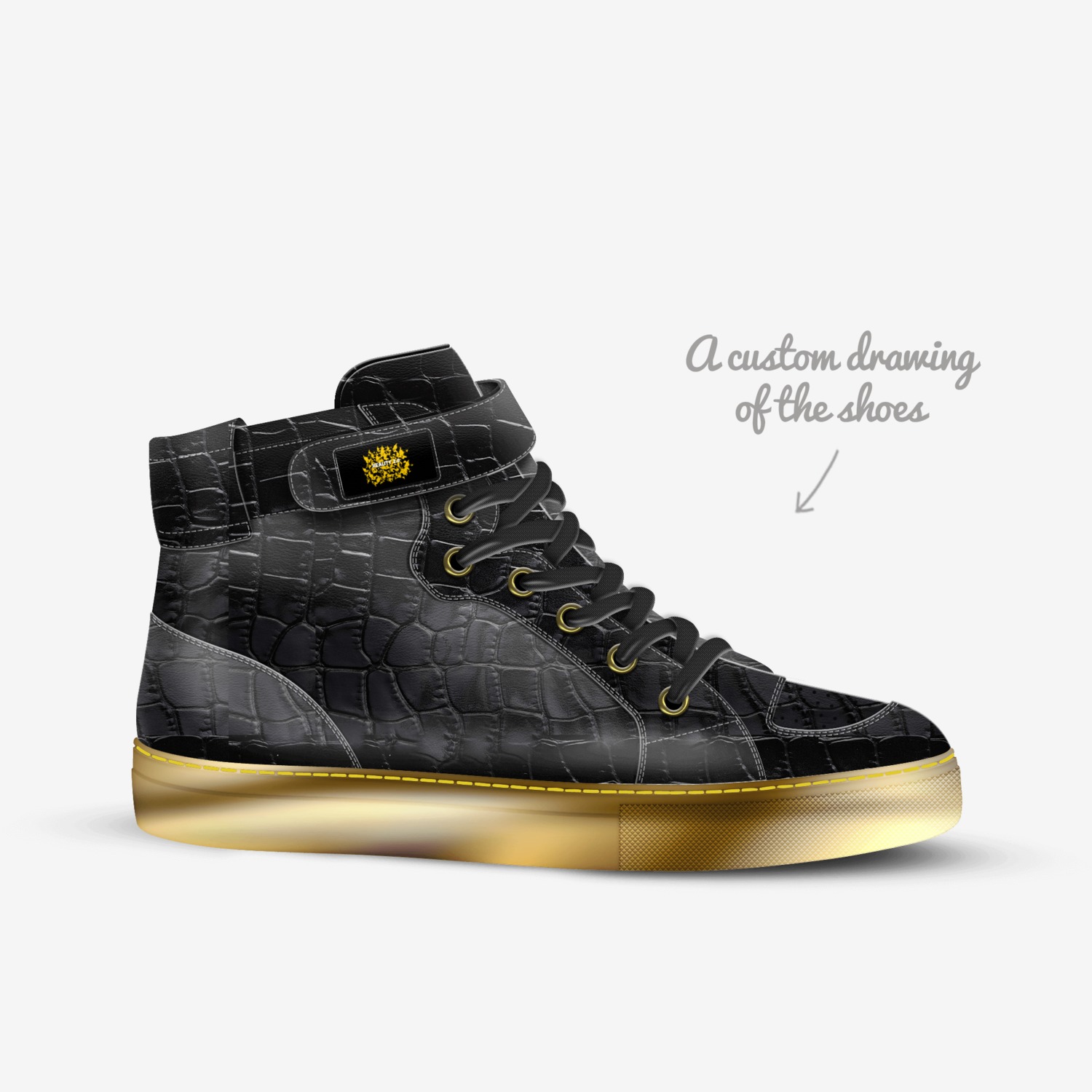 Reality 2.0 custom made in Italy shoes by Constantino Pistou | Sketch view