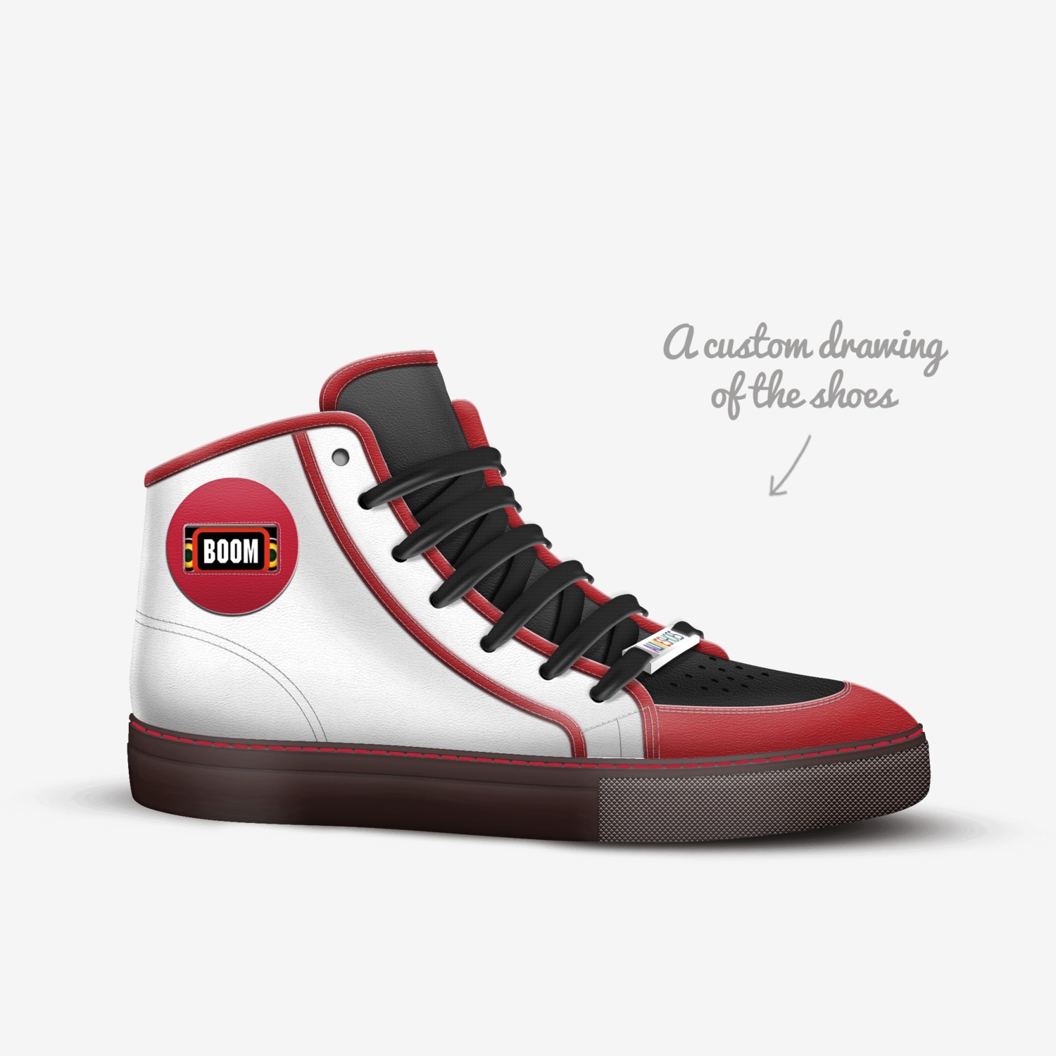 GENERAL BOOMZ custom made in Italy shoes by Terence Channer | Sketch view