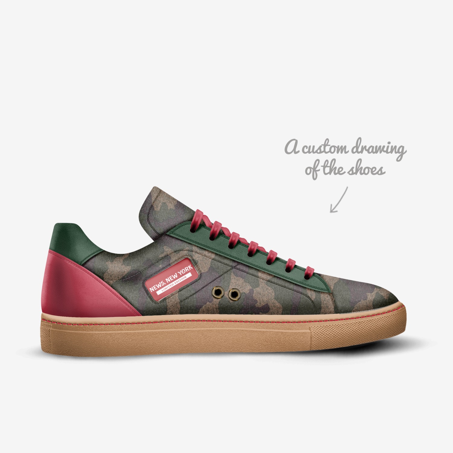 NEWS custom made in Italy shoes by Leon Newman | Sketch view