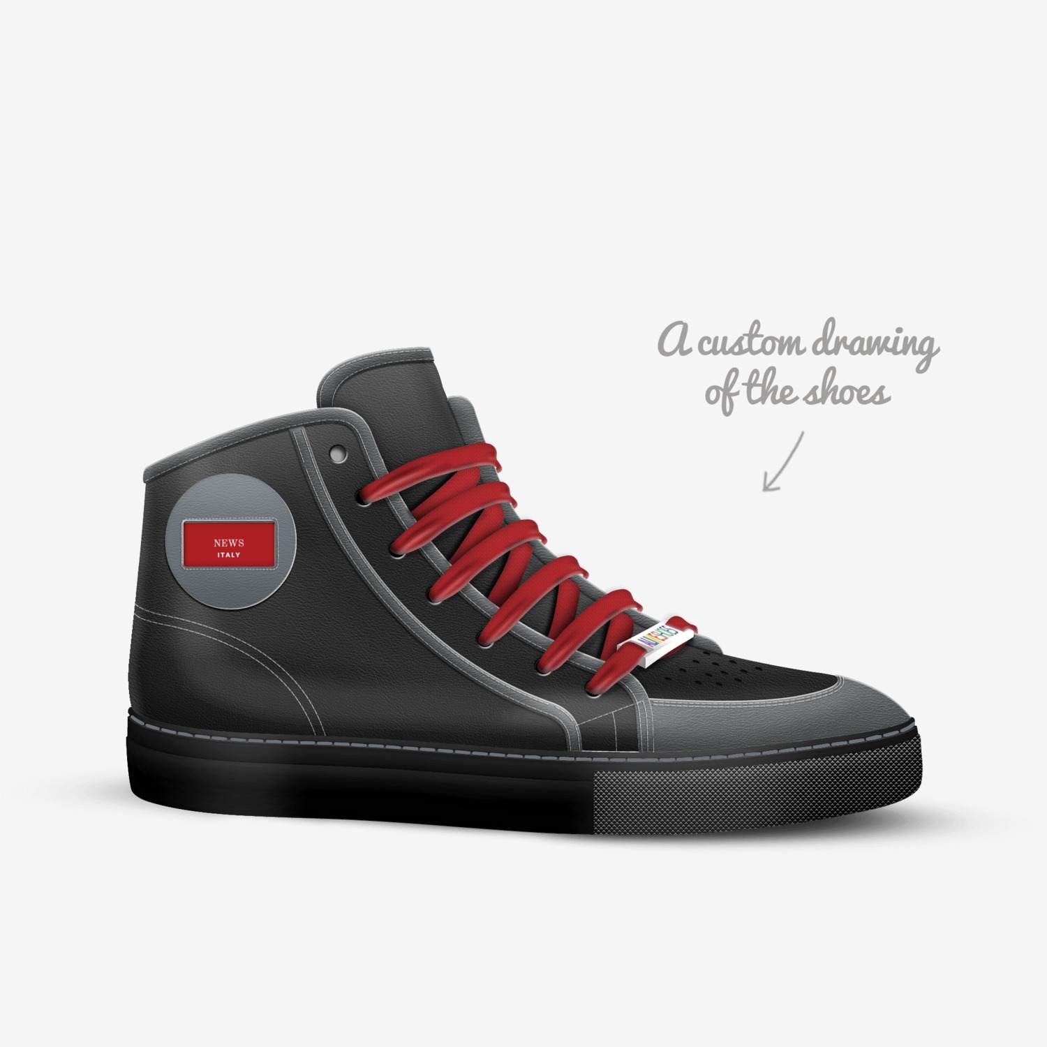 NEWS custom made in Italy shoes by Leon Newman | Sketch view