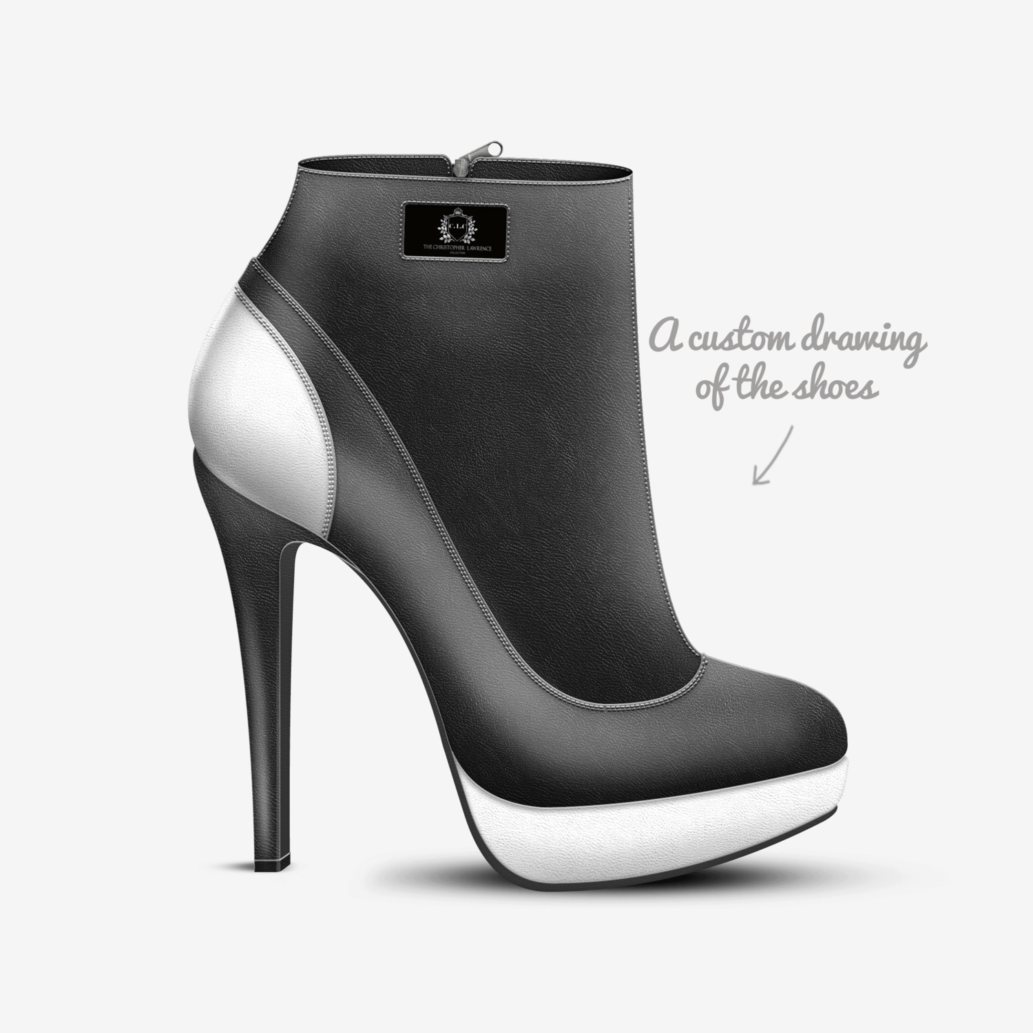 Freakum custom made in Italy shoes by Christopher Lawrence | Sketch view