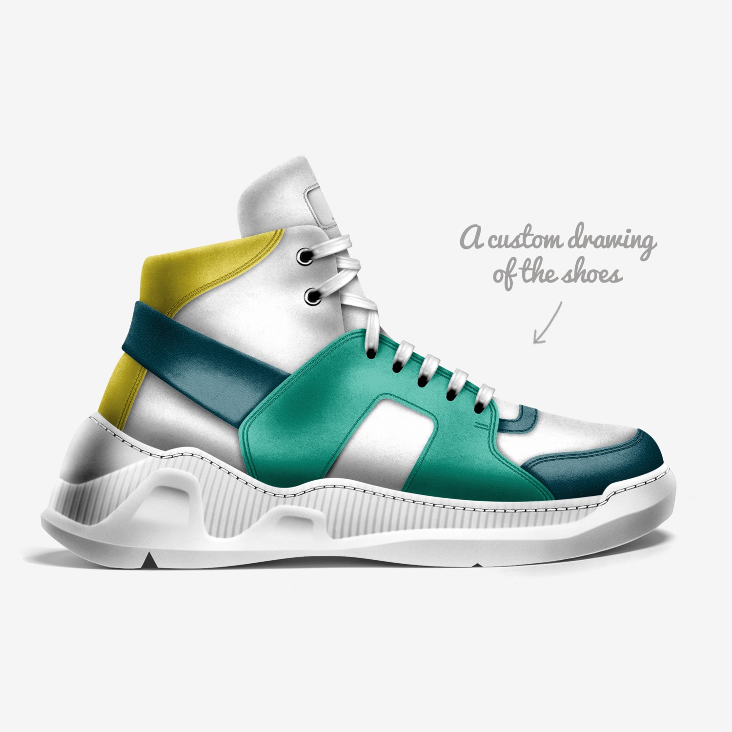 F-shoes custom made in Italy shoes by Filiz Cyse | Sketch view