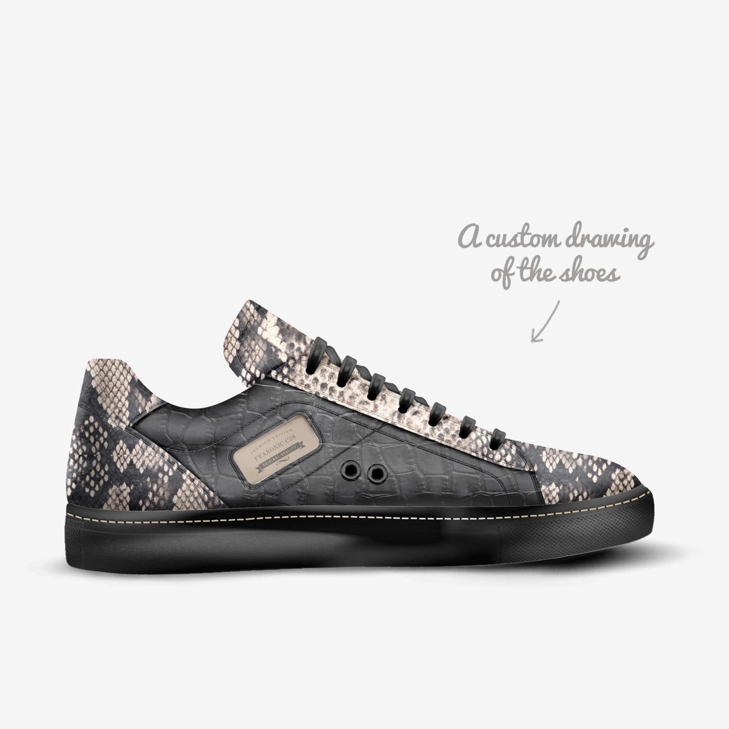 Snakeskin tennis sneakers Custommade What The Superstars” ? custom Adidas Superstars Right  main image 2