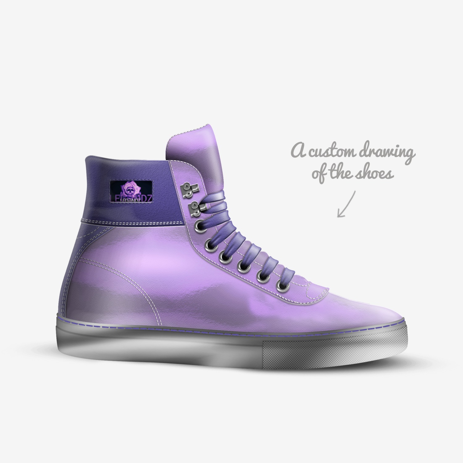 BONIEE custom made in Italy shoes by Juju & Najm Toomey | Sketch view