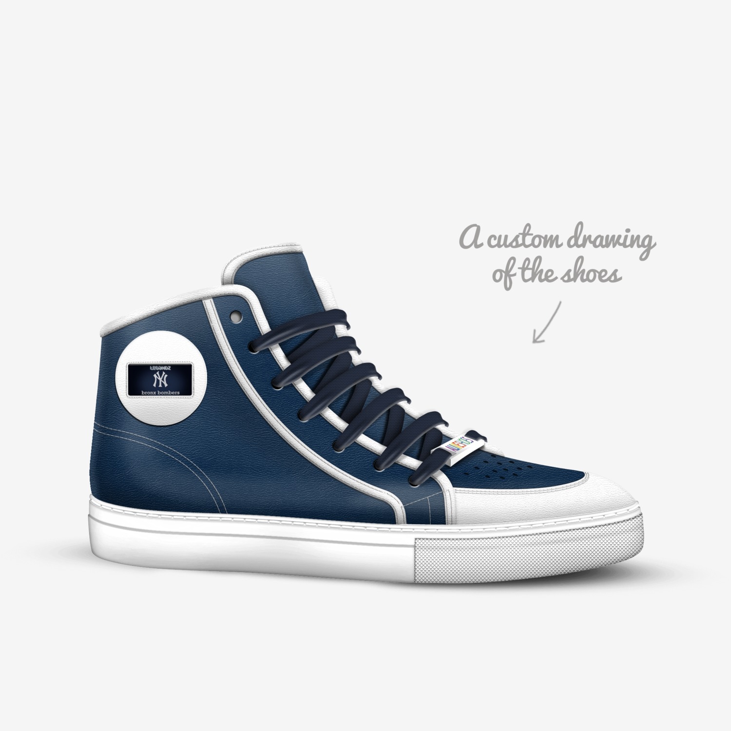 BRONX BOMBƏRZ custom made in Italy shoes by Juju & Najm Toomey | Sketch view