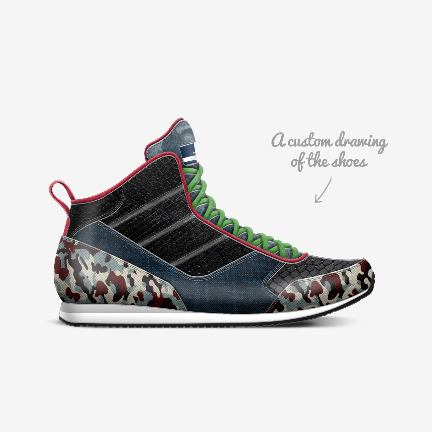Jays custom made in Italy shoes by Jonathan Diaz | Sketch view