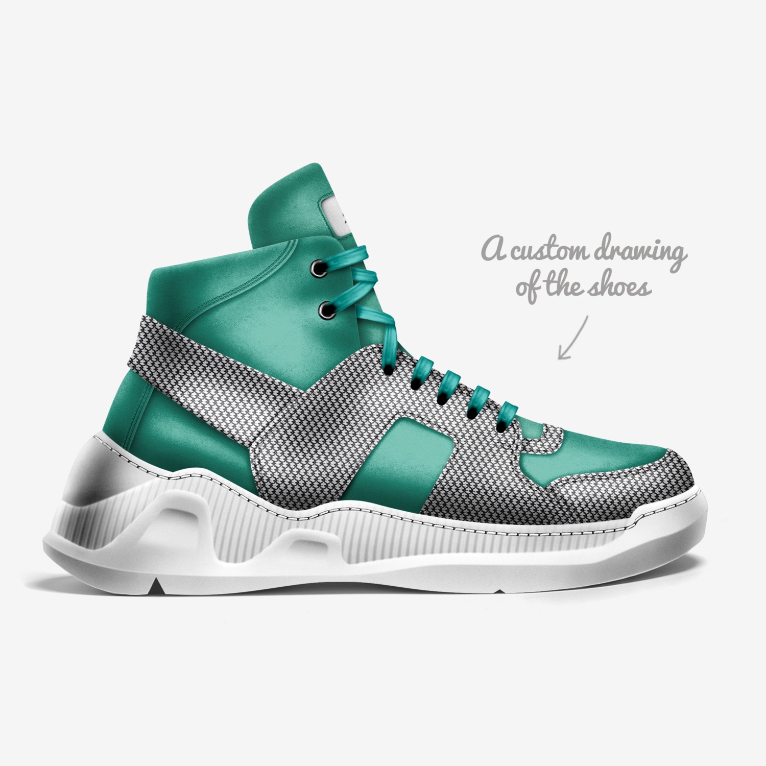 The All-Star custom made in Italy shoes by A. Wolfe | Sketch view