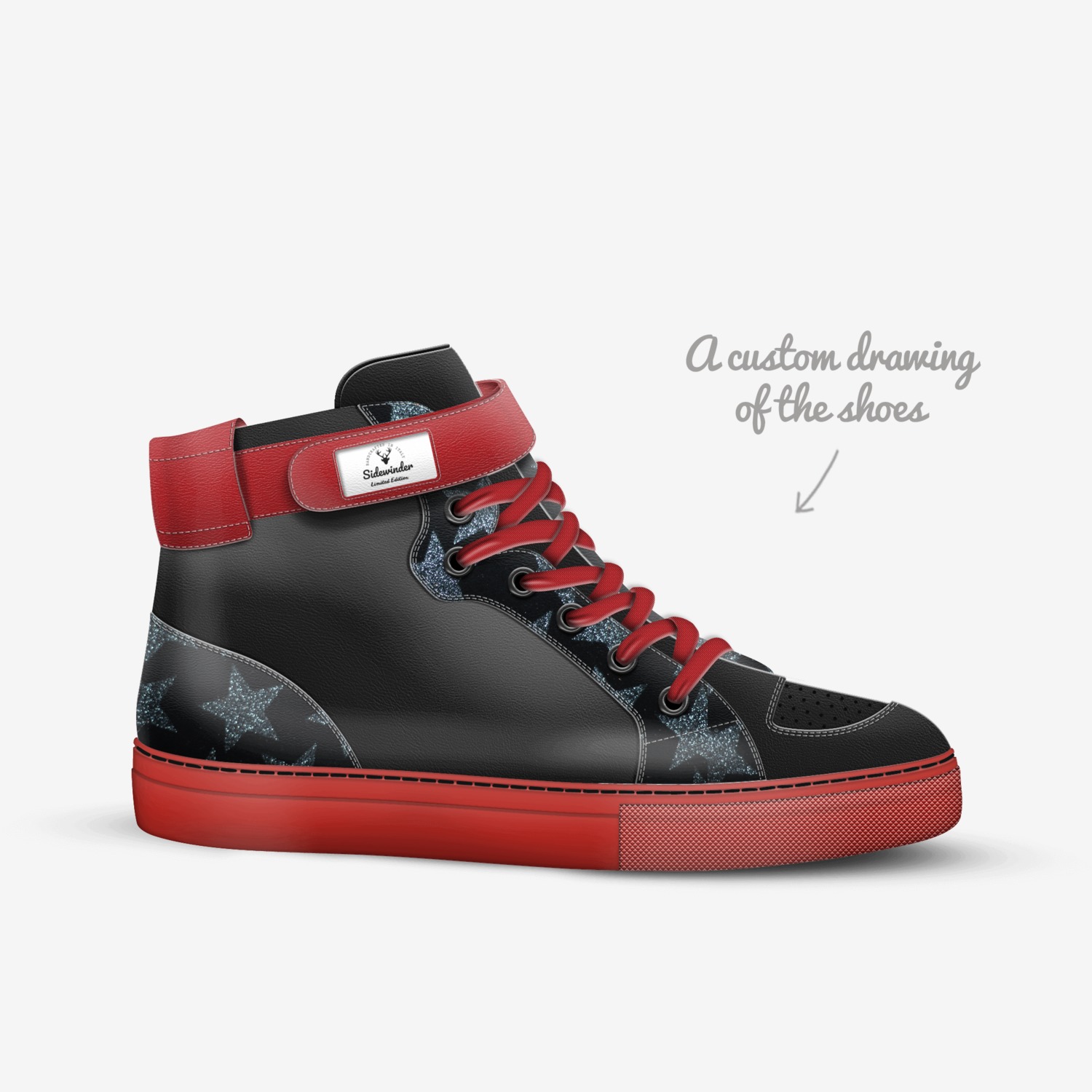Sidewinder custom made in Italy shoes by Gary Edward Allen | Sketch view