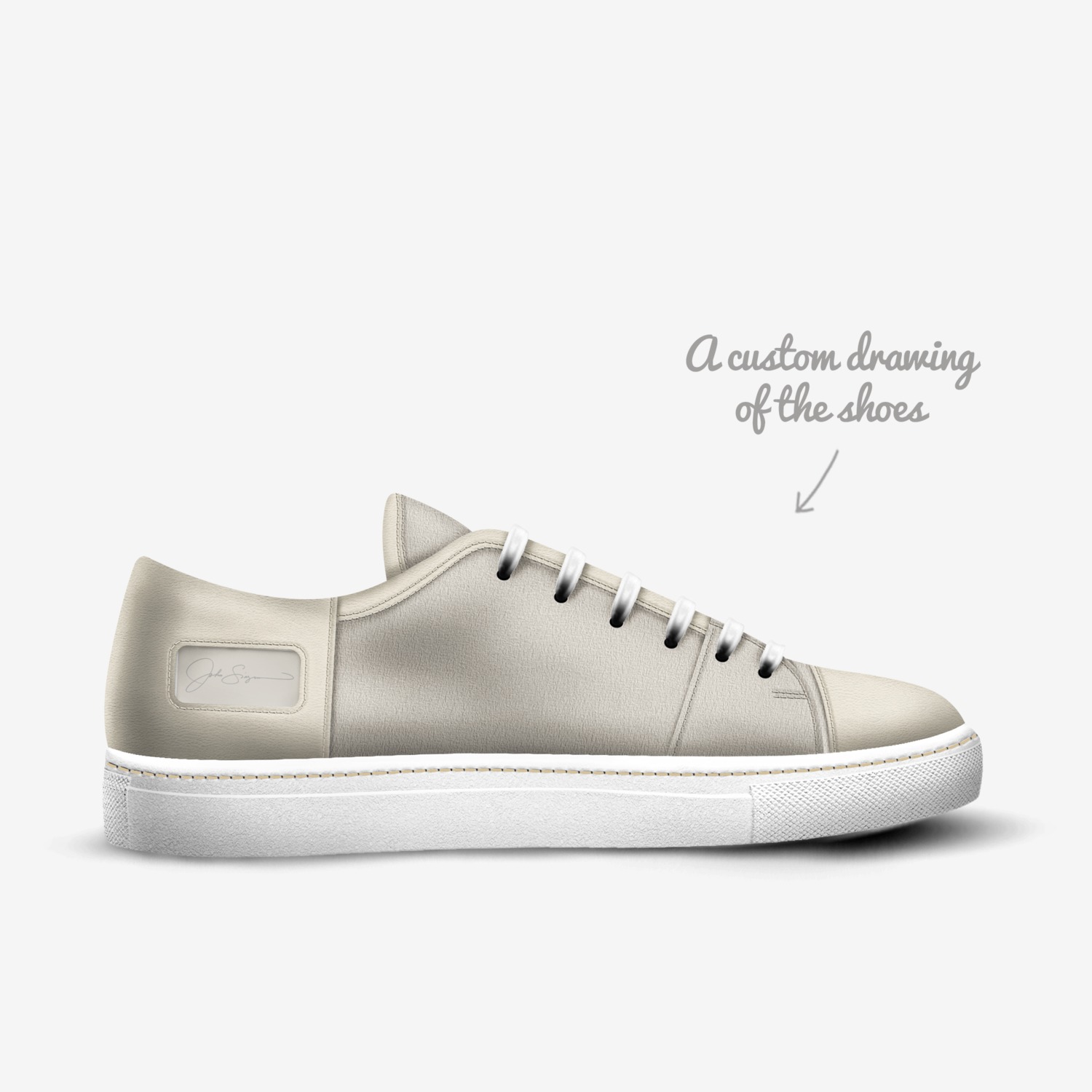 JOHN SINGSON custom made in Italy shoes by Bill Wong | Sketch view