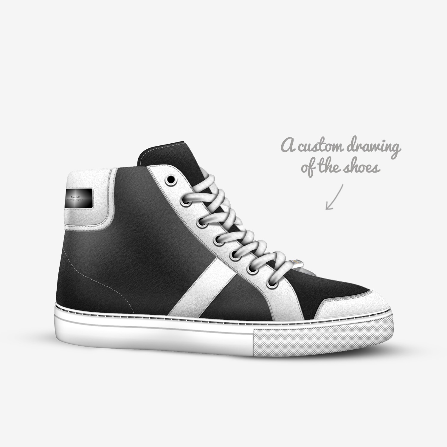 Mud-di custom made in Italy shoes by Mud-di: Miss Unique Designer Is | Sketch view