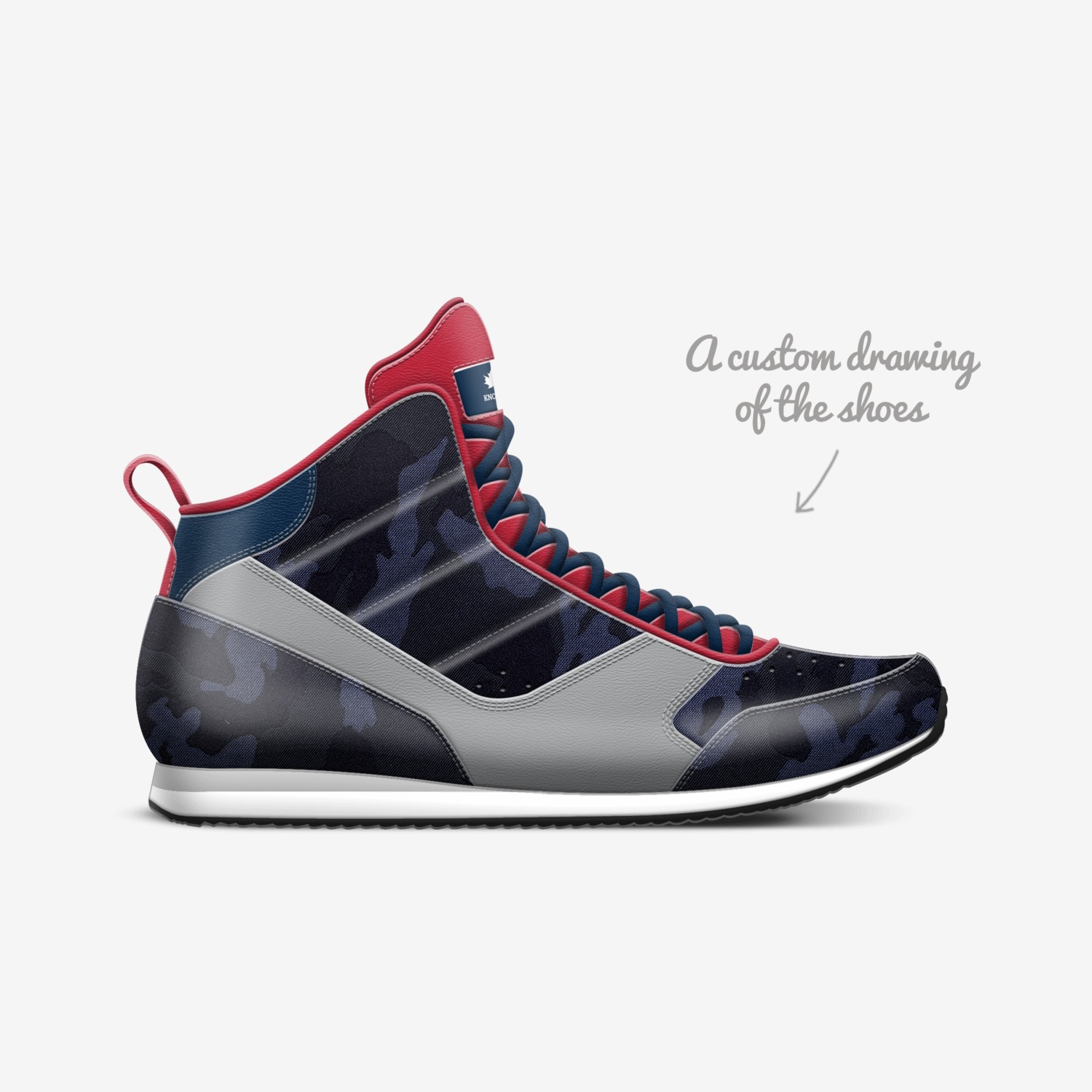 Knoble custom made in Italy shoes by Dwayne White | Sketch view