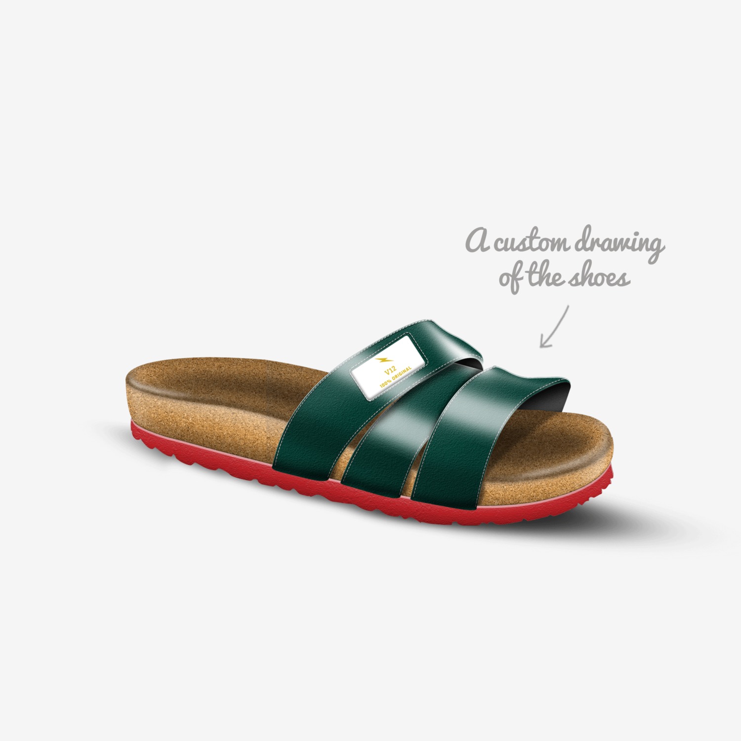V12  custom made in Italy shoes by Craig Louis | Sketch view