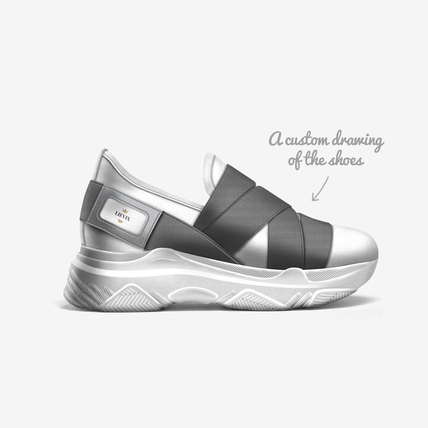 LIEVIX HIPSTER custom made in Italy shoes by Lievix Fashion | Sketch view