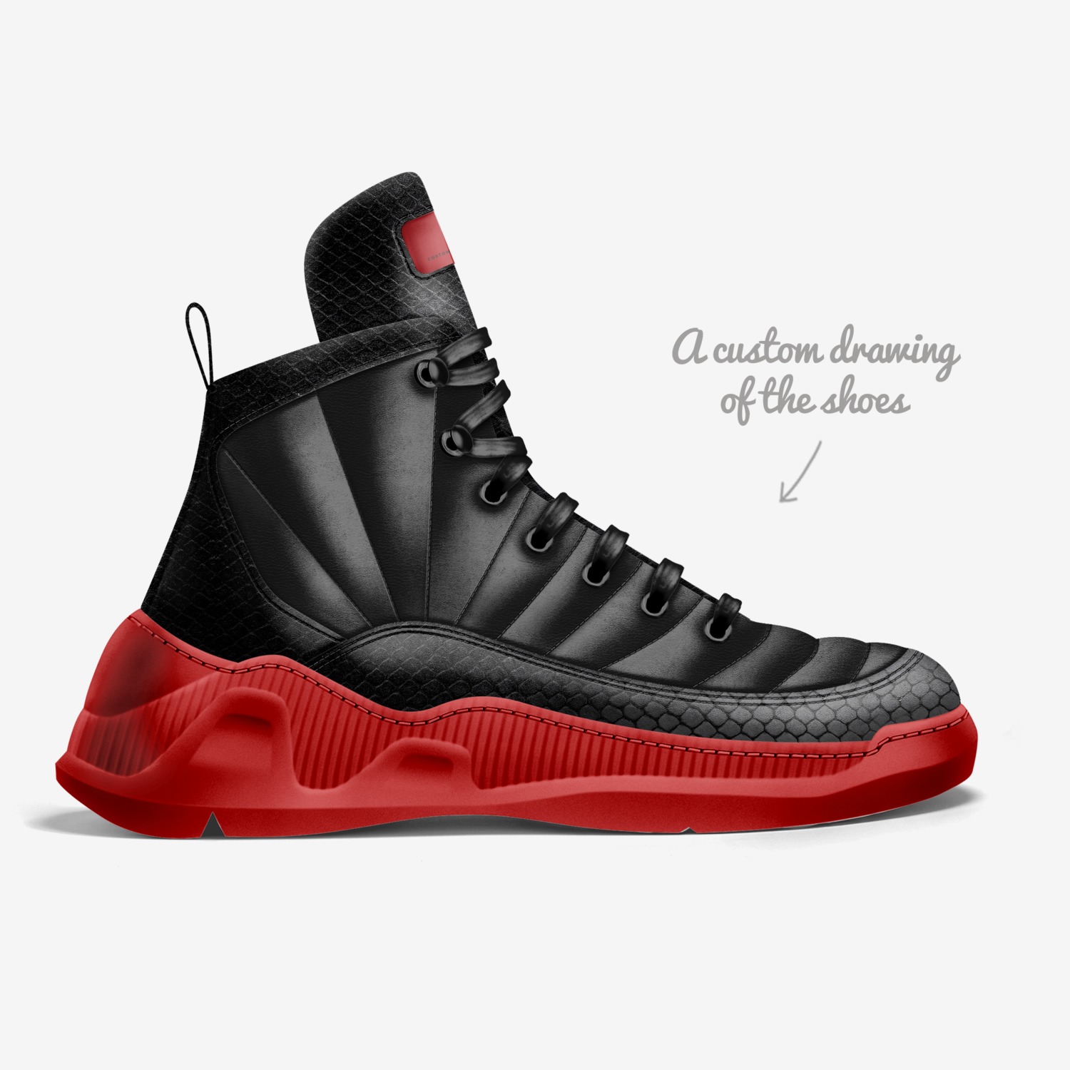 PUCÈ custom made in Italy shoes by Marvin Church | Sketch view