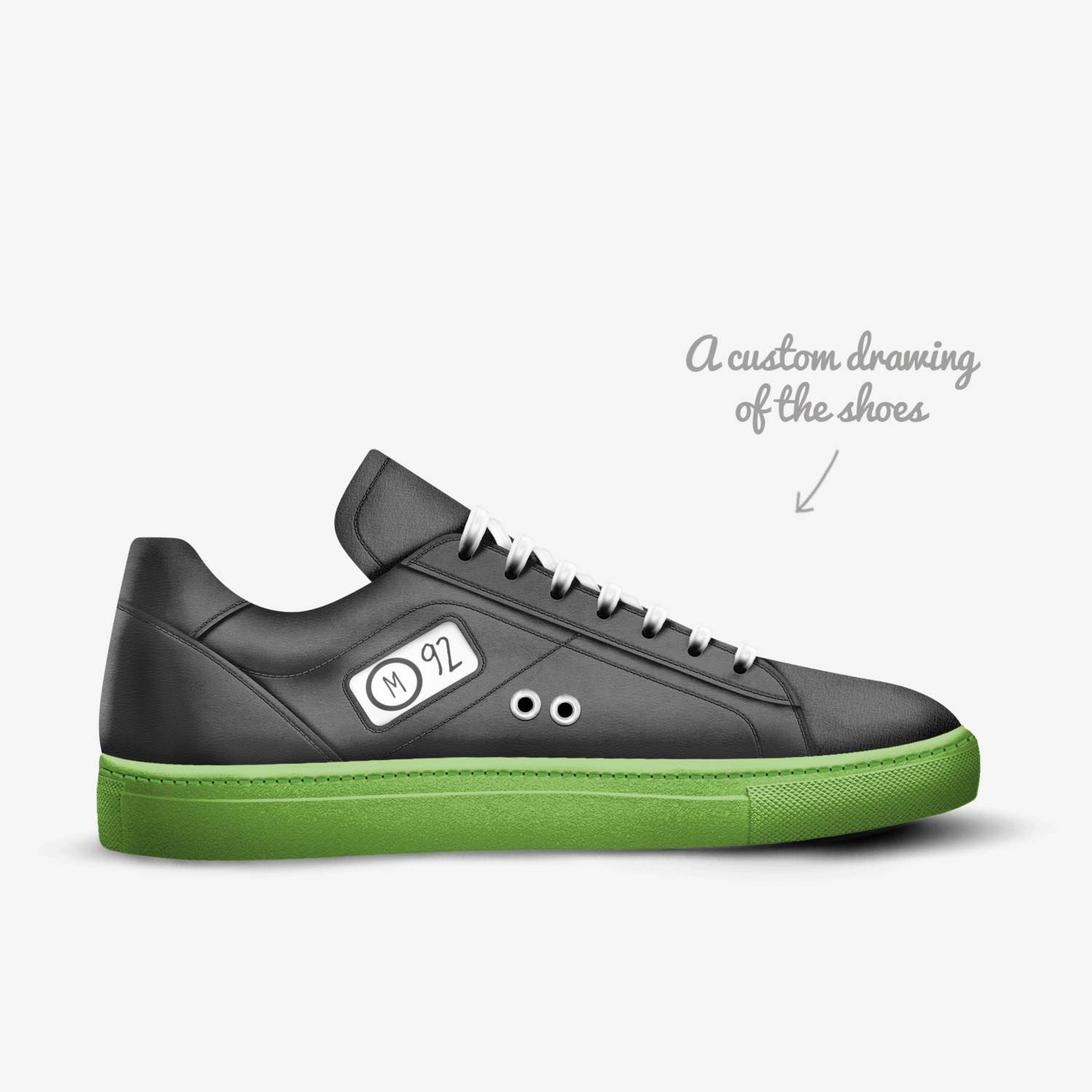 MO92 custom made in Italy shoes by Micol Ottina | Sketch view